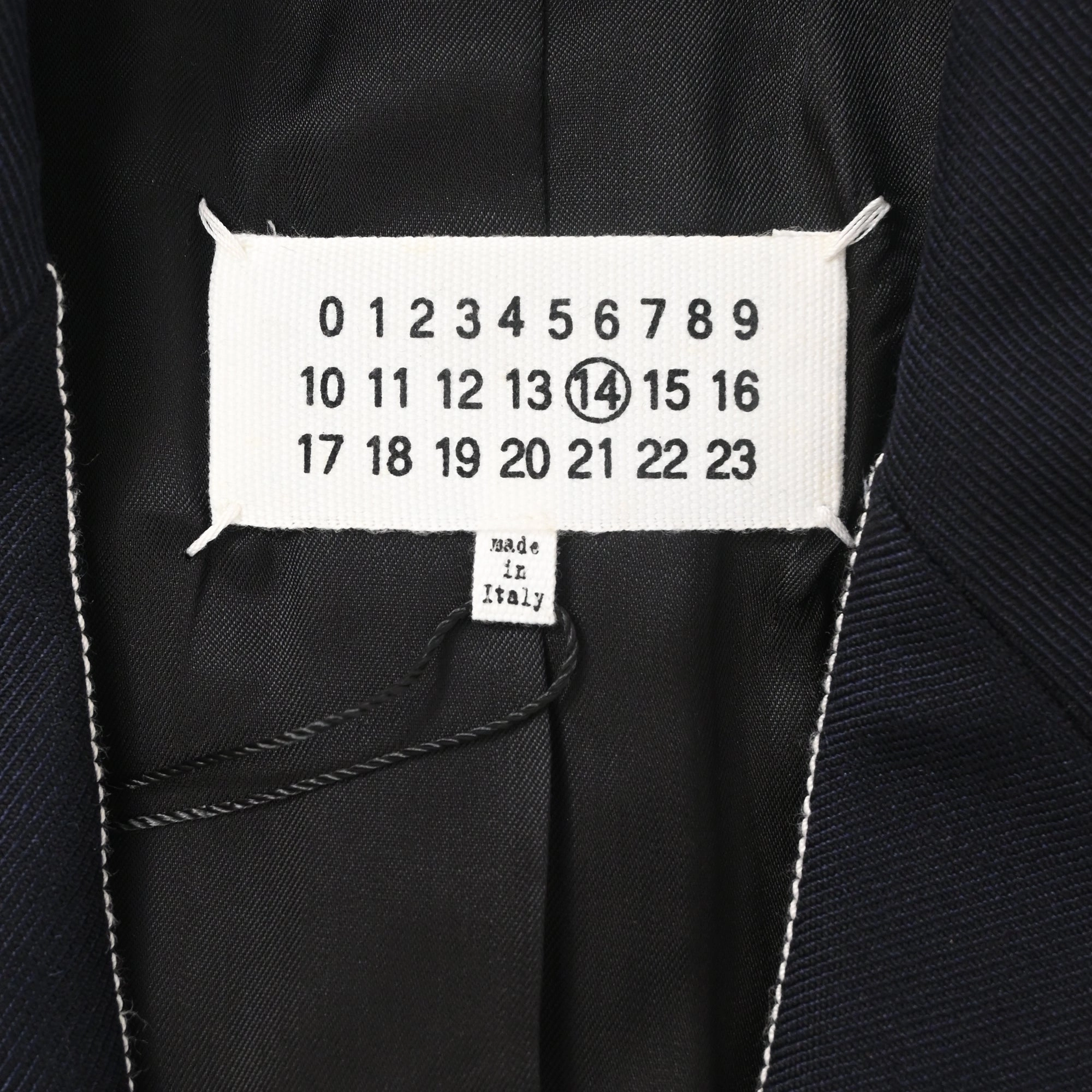 Maison Margiela Visible Stitch Blazer in Navy Blue Wool