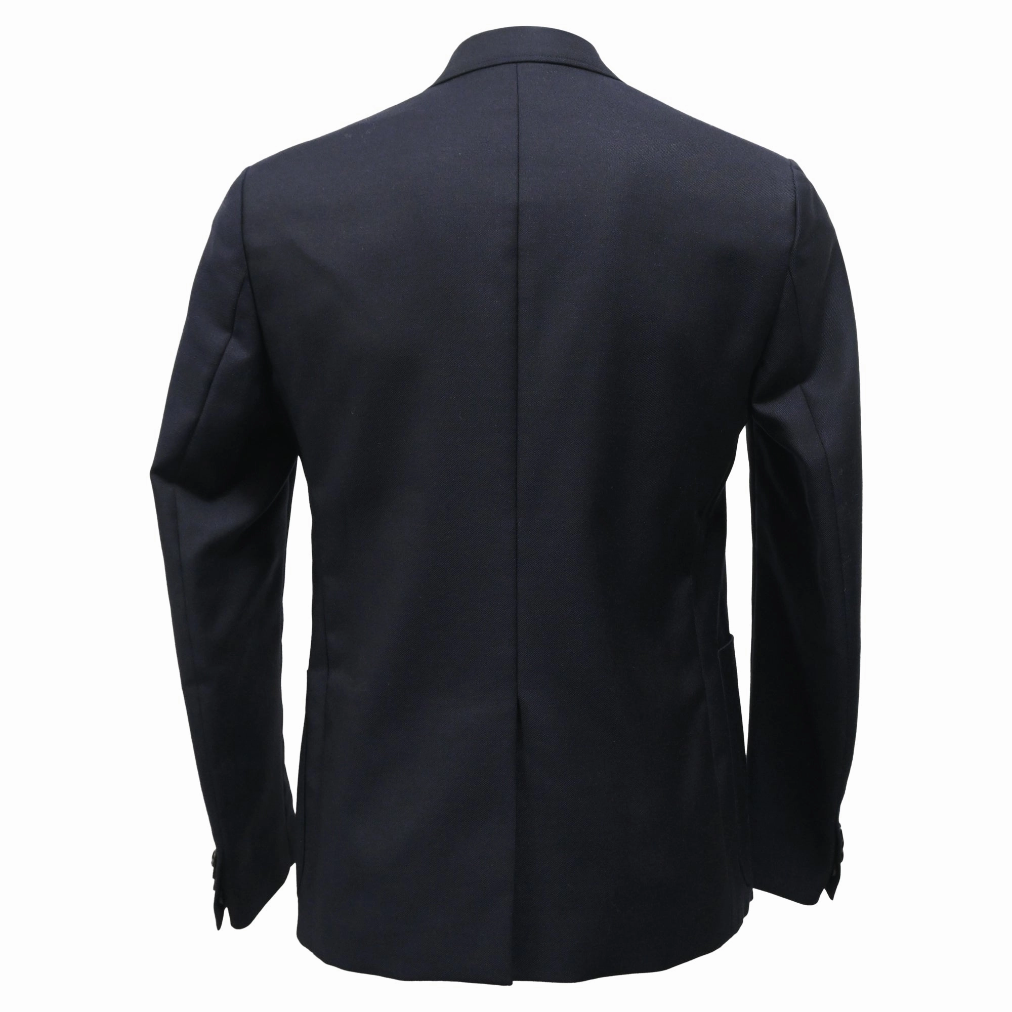 Maison Margiela Visible Stitch Blazer in Navy Blue Wool