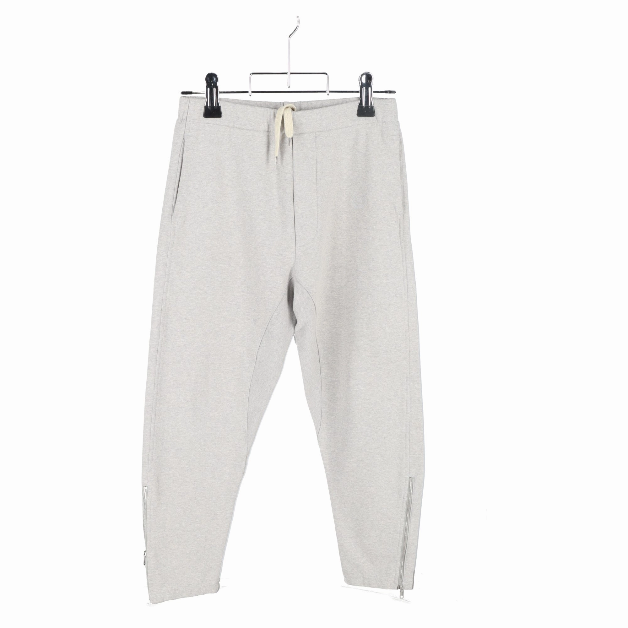 Maison Margiela Zipper Detail Track Pants in Grey Cotton