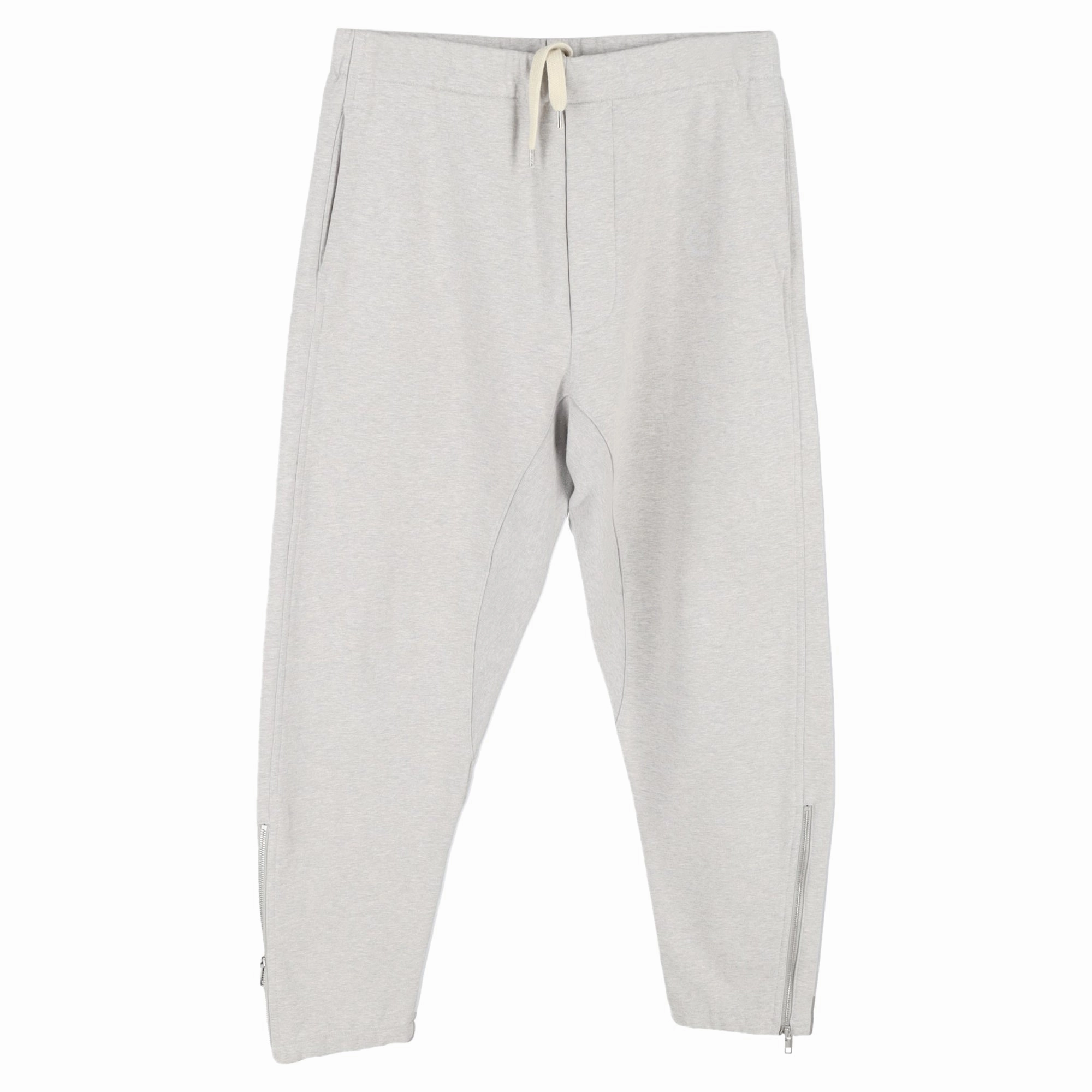 Maison Margiela Zipper Detail Track Pants in Grey Cotton