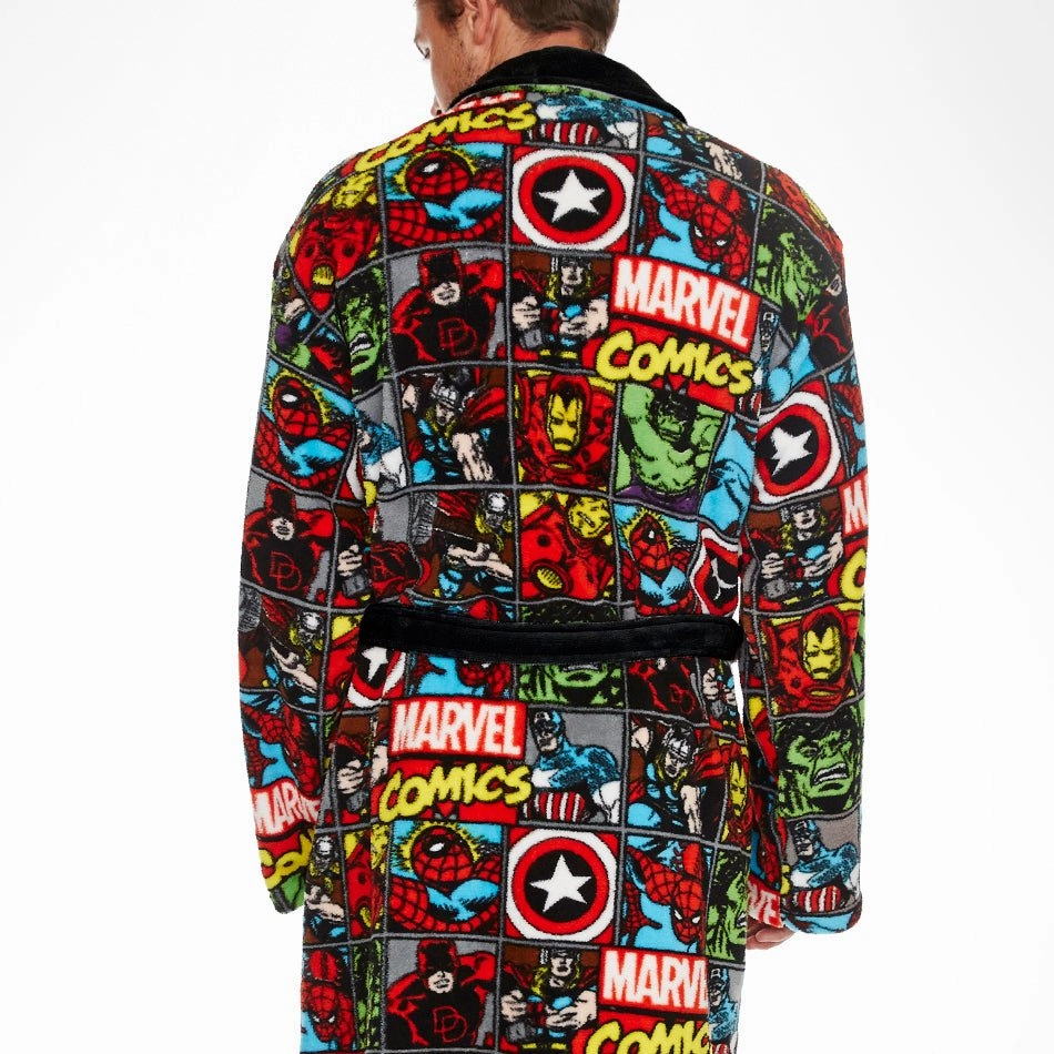 Marvel Avengers Comic Strip Bath Robe