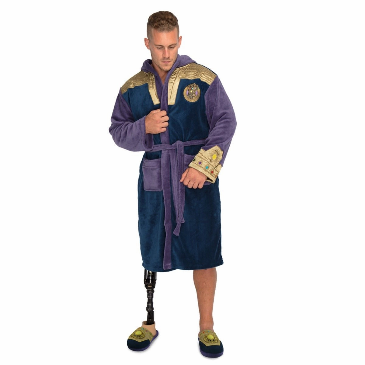 Marvel Avengers Infinity War Thanos Character Bathrobe with Gauntlet
