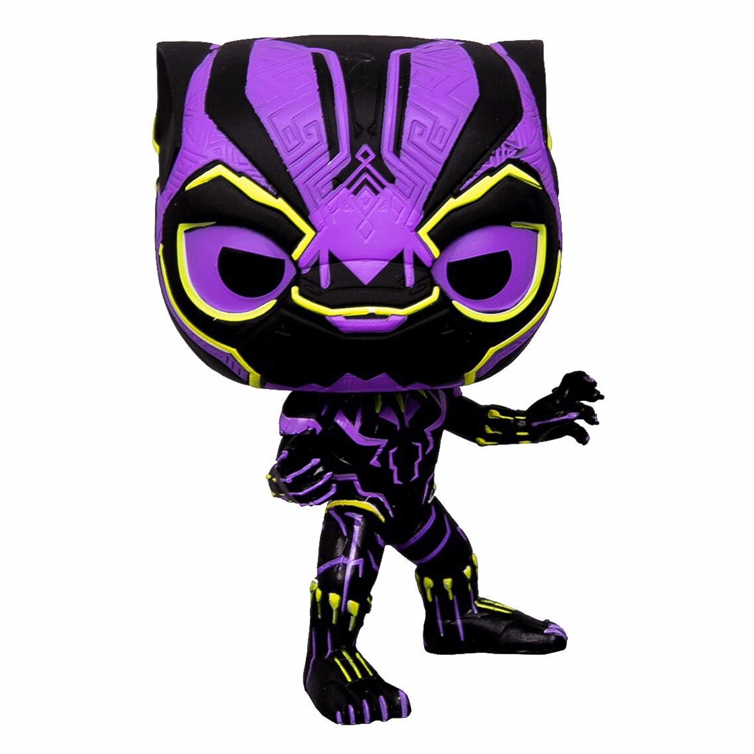 Marvel Black Panther Blacklight Pop! Vinyl and Tee Set