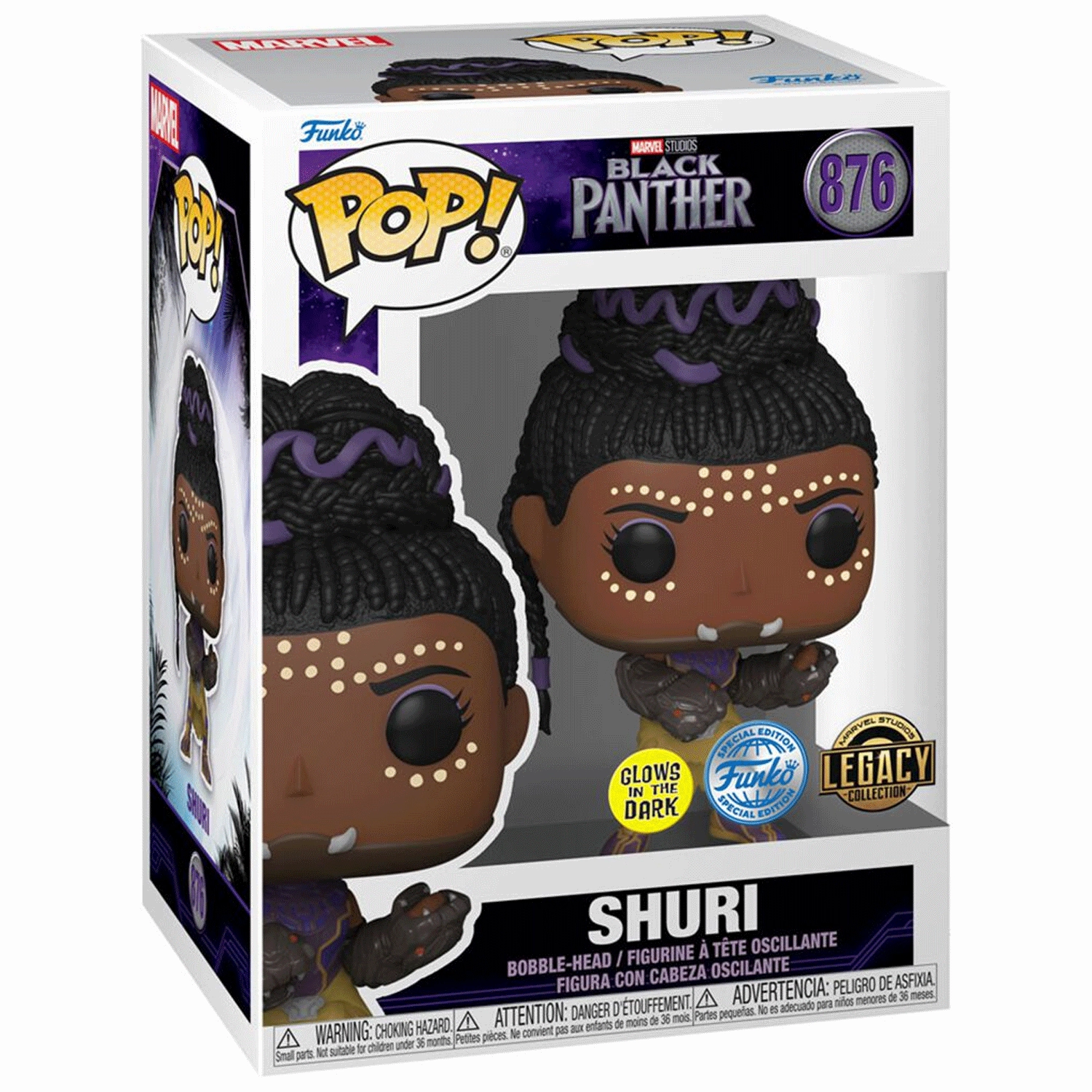 Marvel Black Panther Shuri (Glow in the Dark) Pop! Vinyl and Tee Set