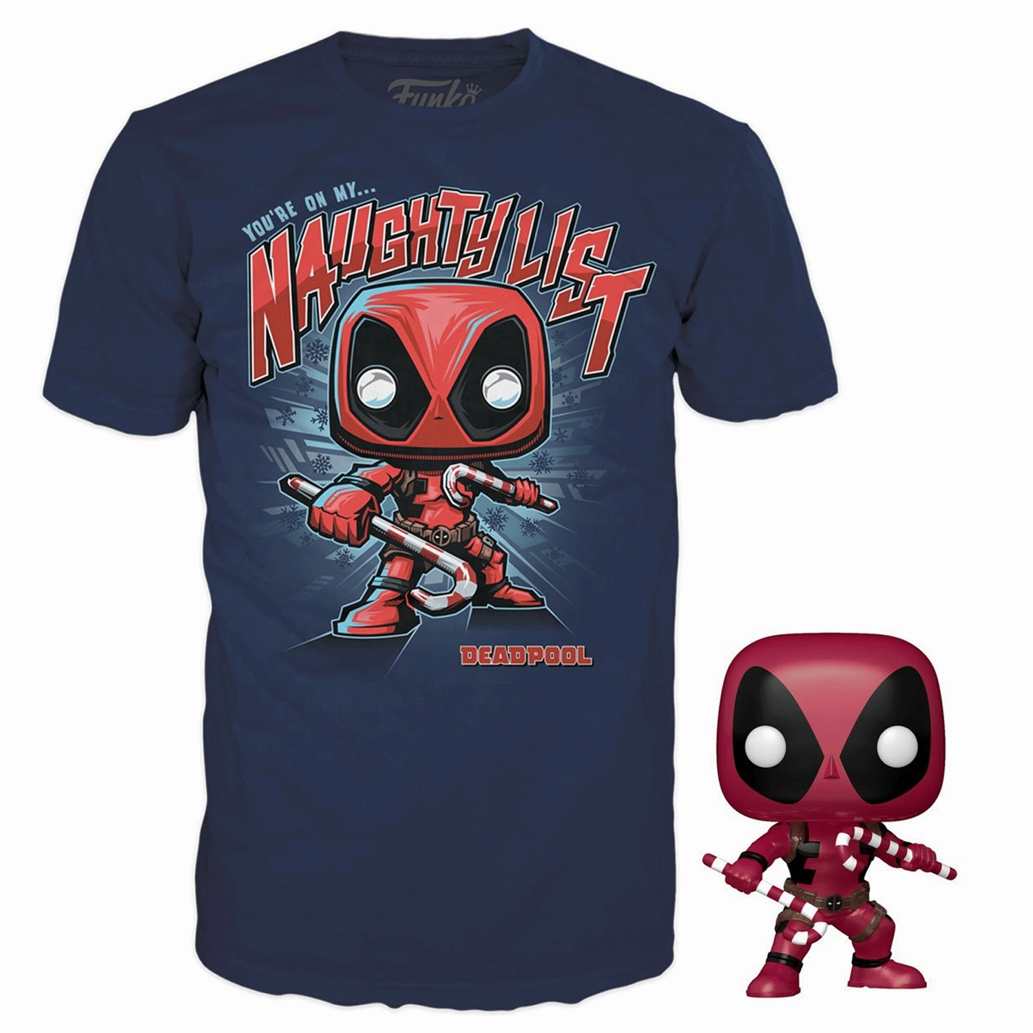 Marvel Deadpool Holiday Pop! Vinyl and Tee Set