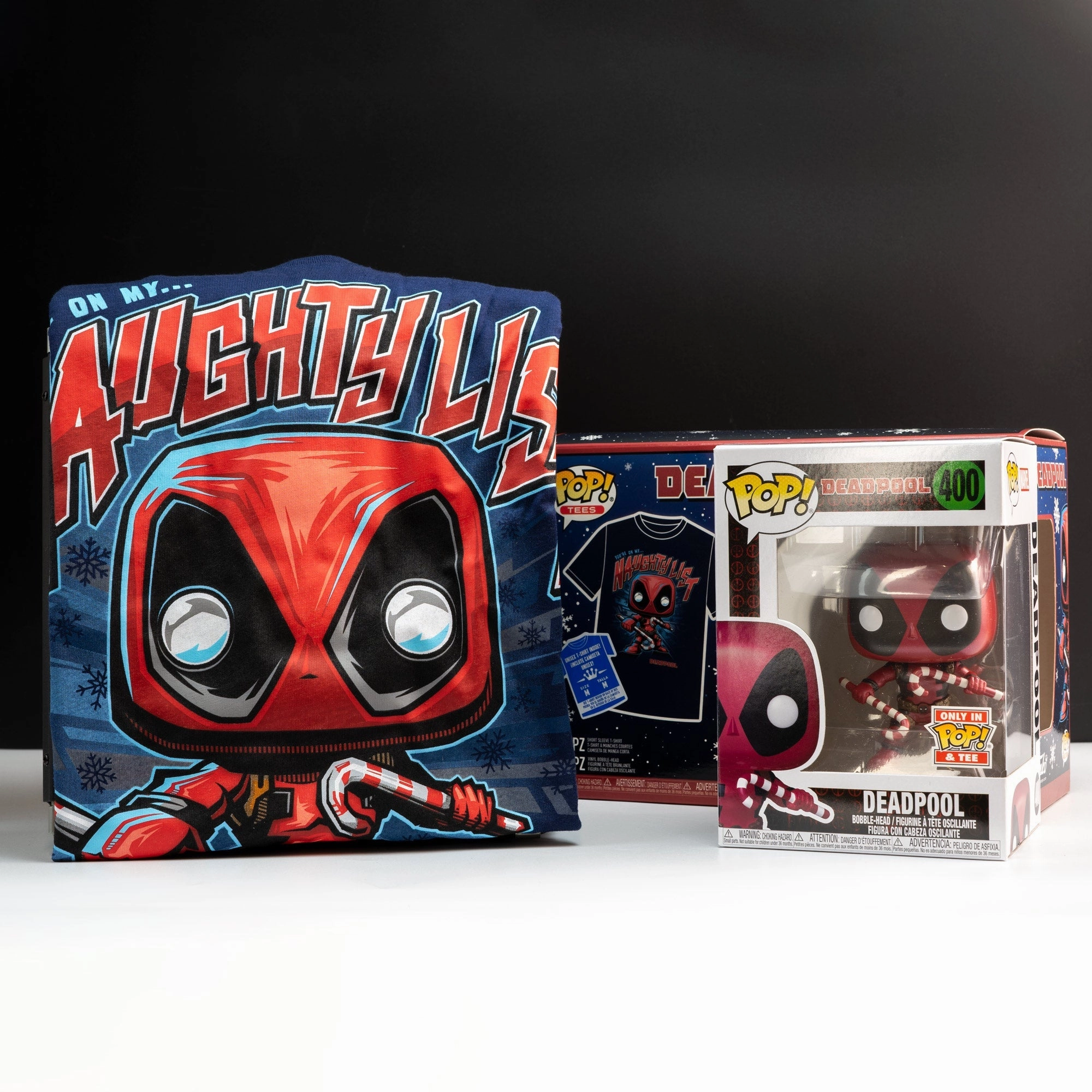 Marvel Deadpool Holiday Pop! Vinyl and Tee Set