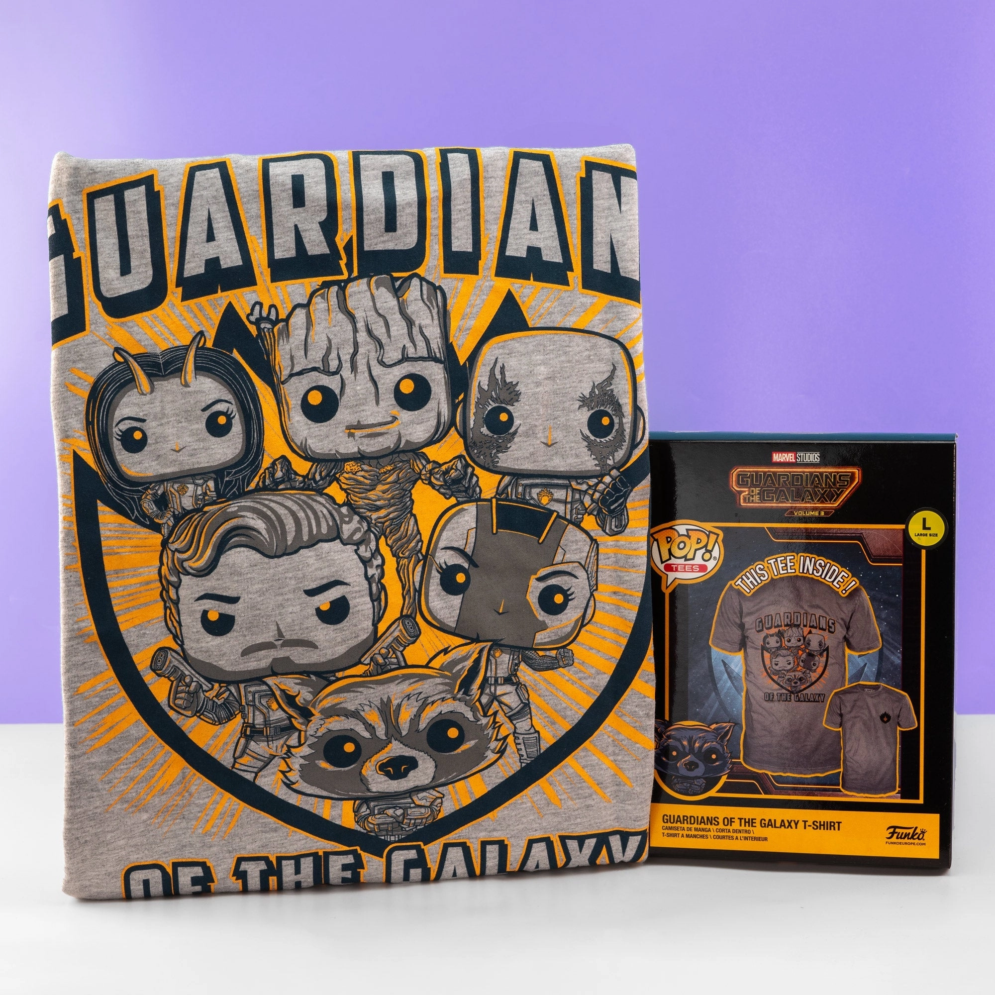 Marvel GOTG 3 Group Finale Funko Boxed Tee
