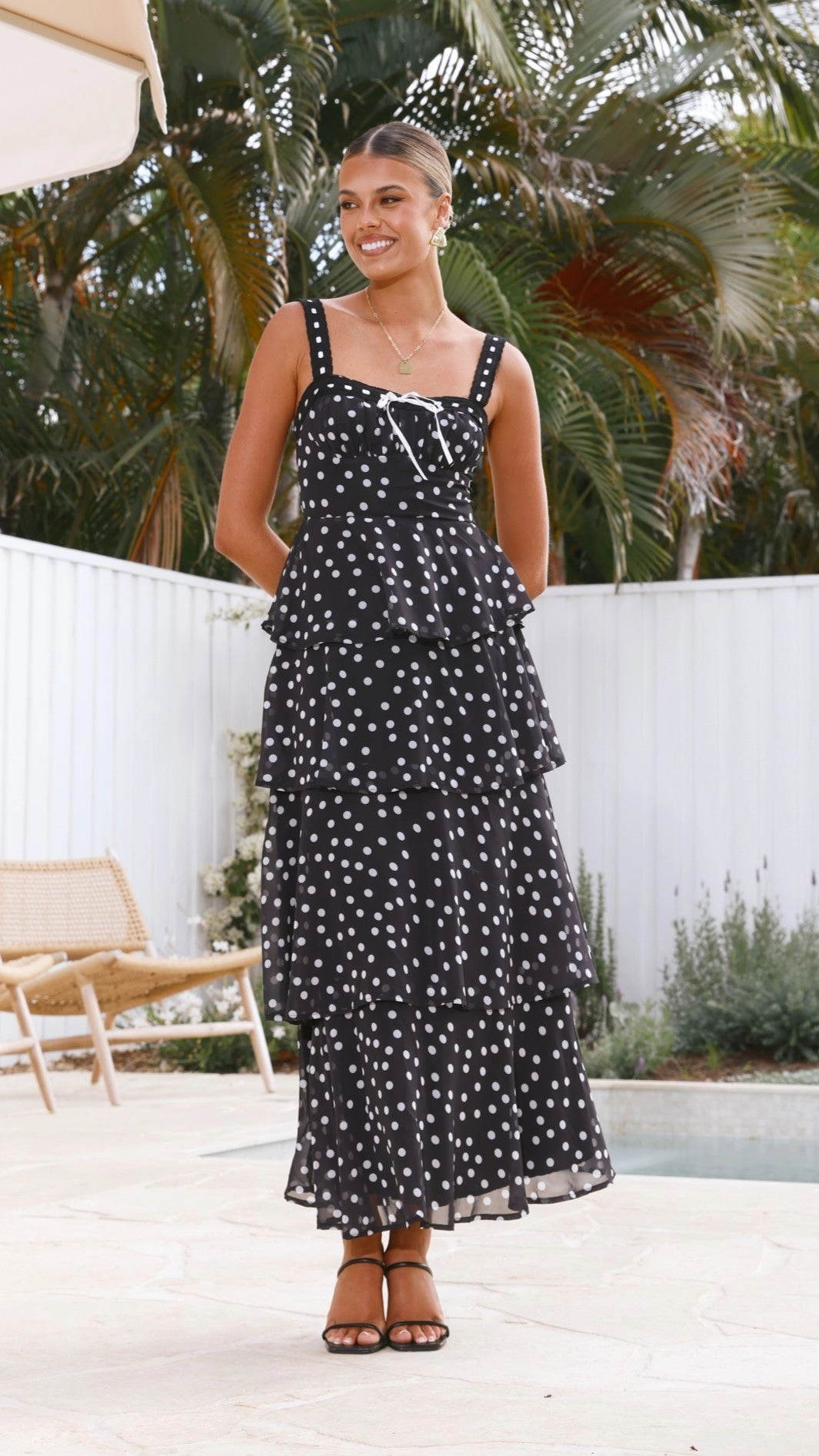 Maura Maxi Dress - Black/White