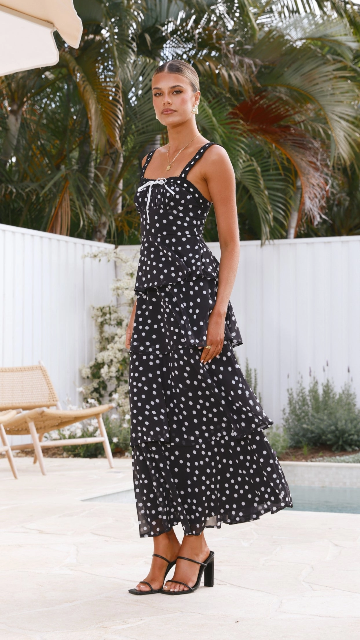 Maura Maxi Dress - Black/White