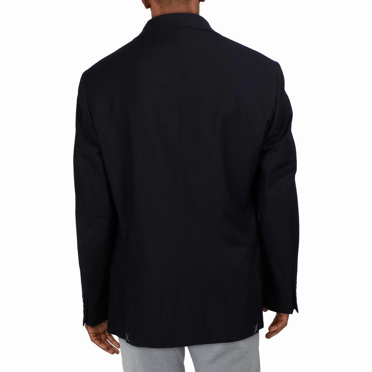 Maxwell Mens Collar Wool Two-Button Blazer