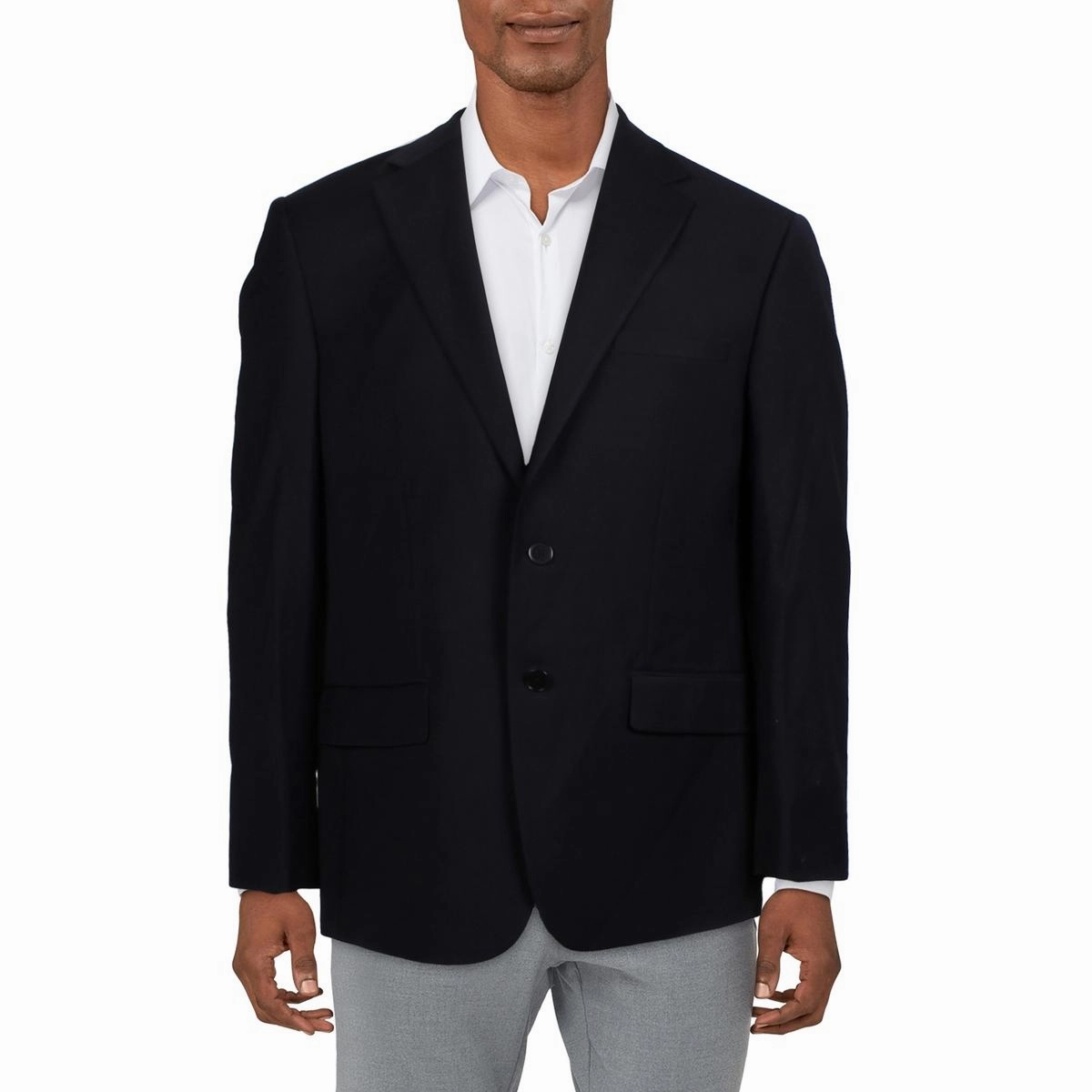 Maxwell Mens Collar Wool Two-Button Blazer