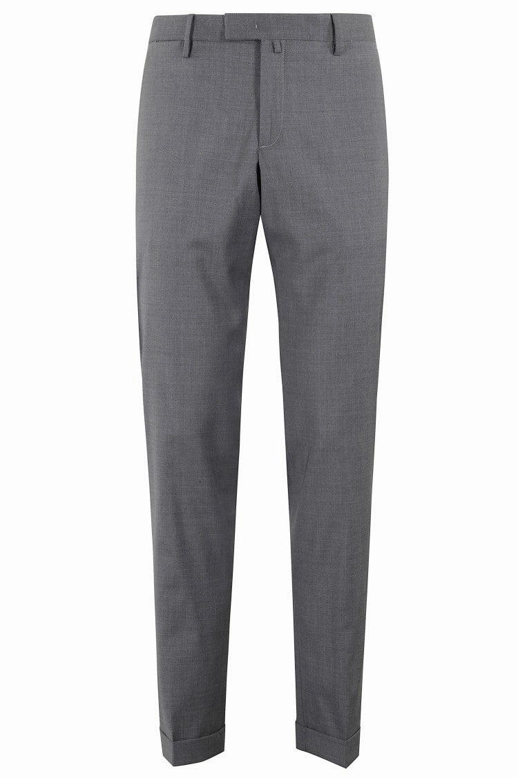 Medium Waist Tapered Trousers In Zignone Wool