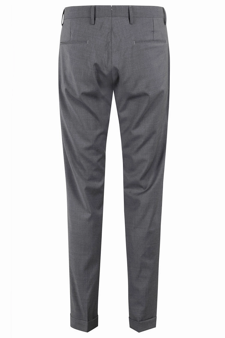 Medium Waist Tapered Trousers In Zignone Wool
