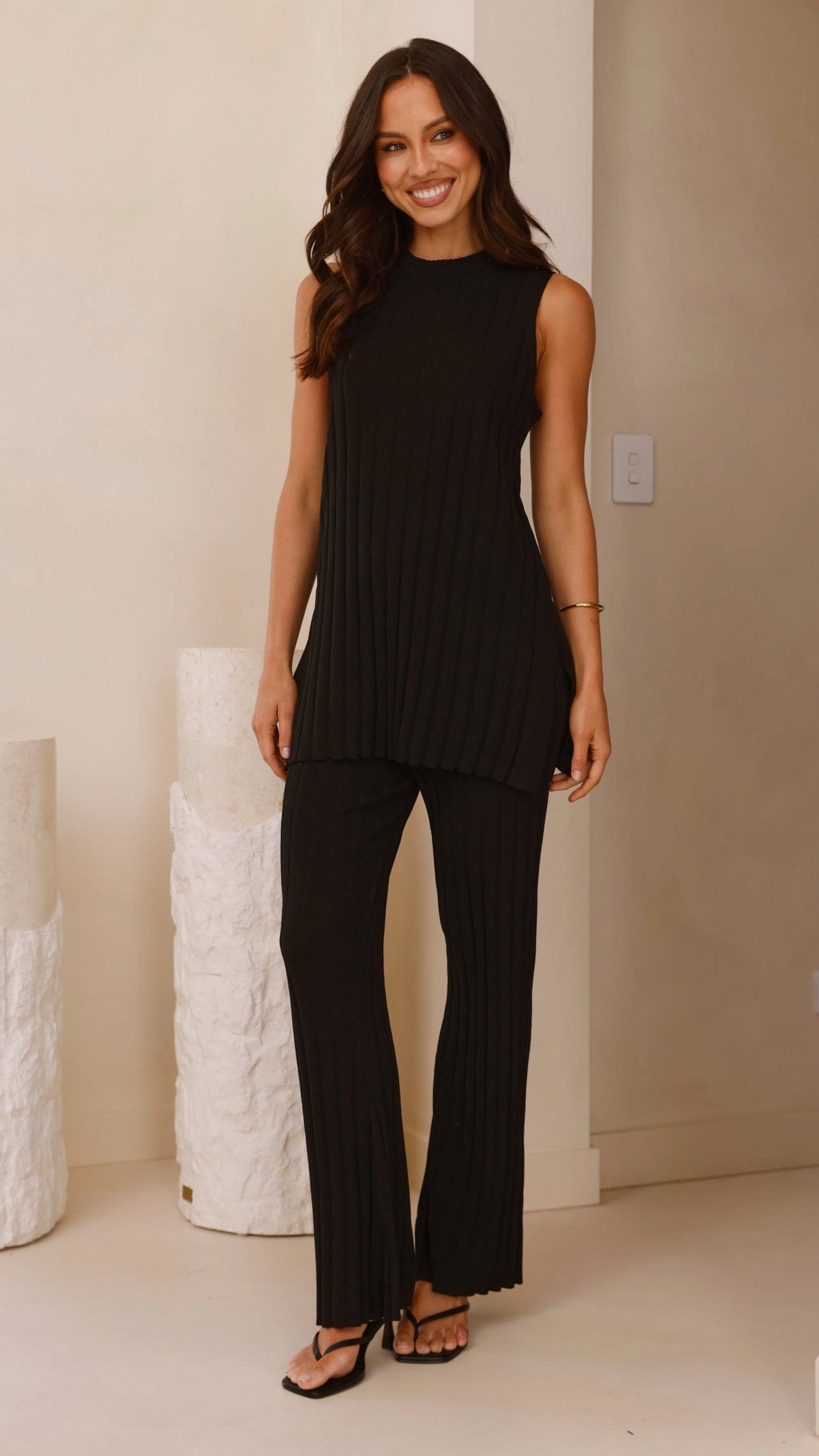 Megan Knit Pants - Black