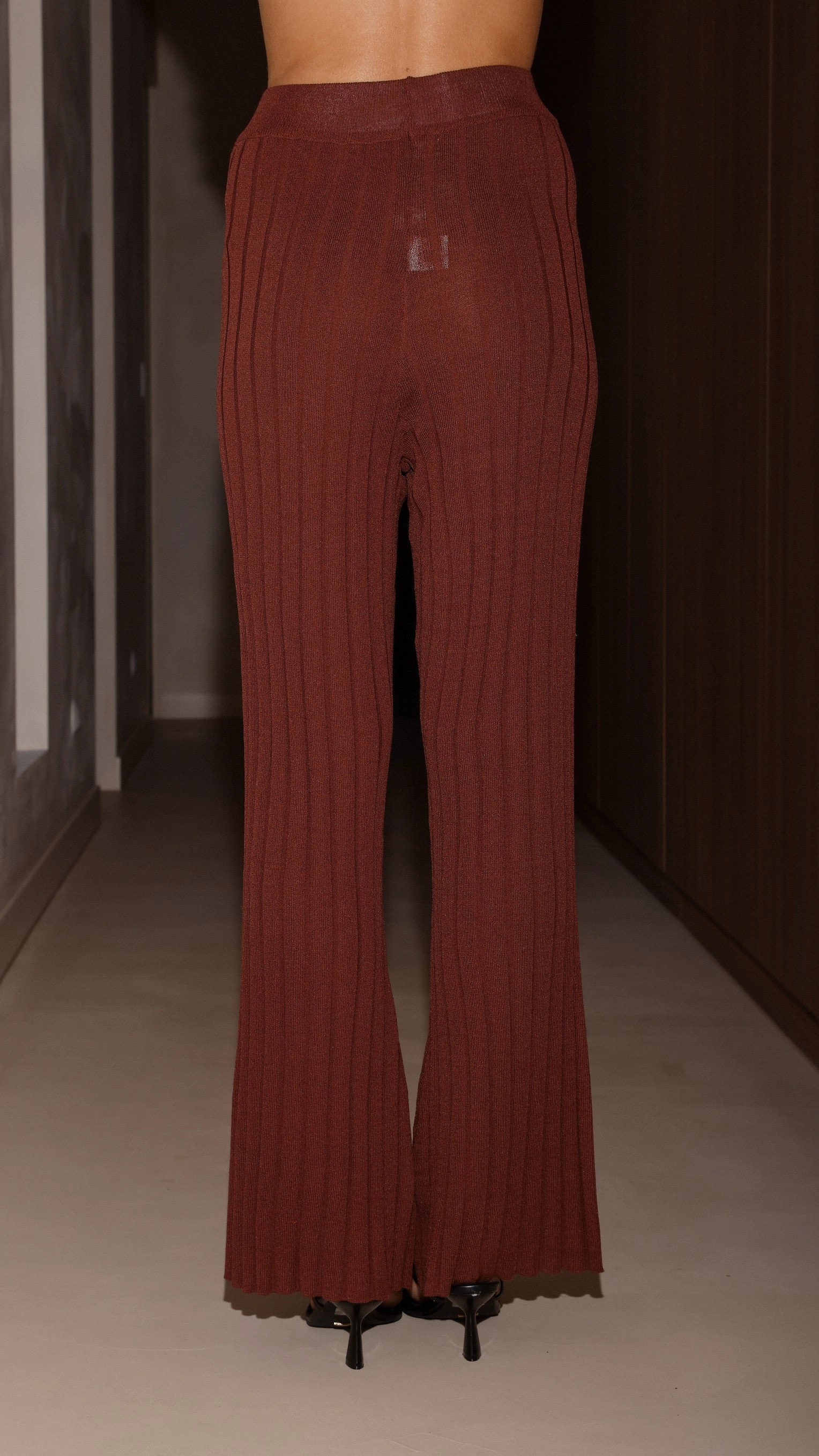 Megan Knit Pants - Chocolate