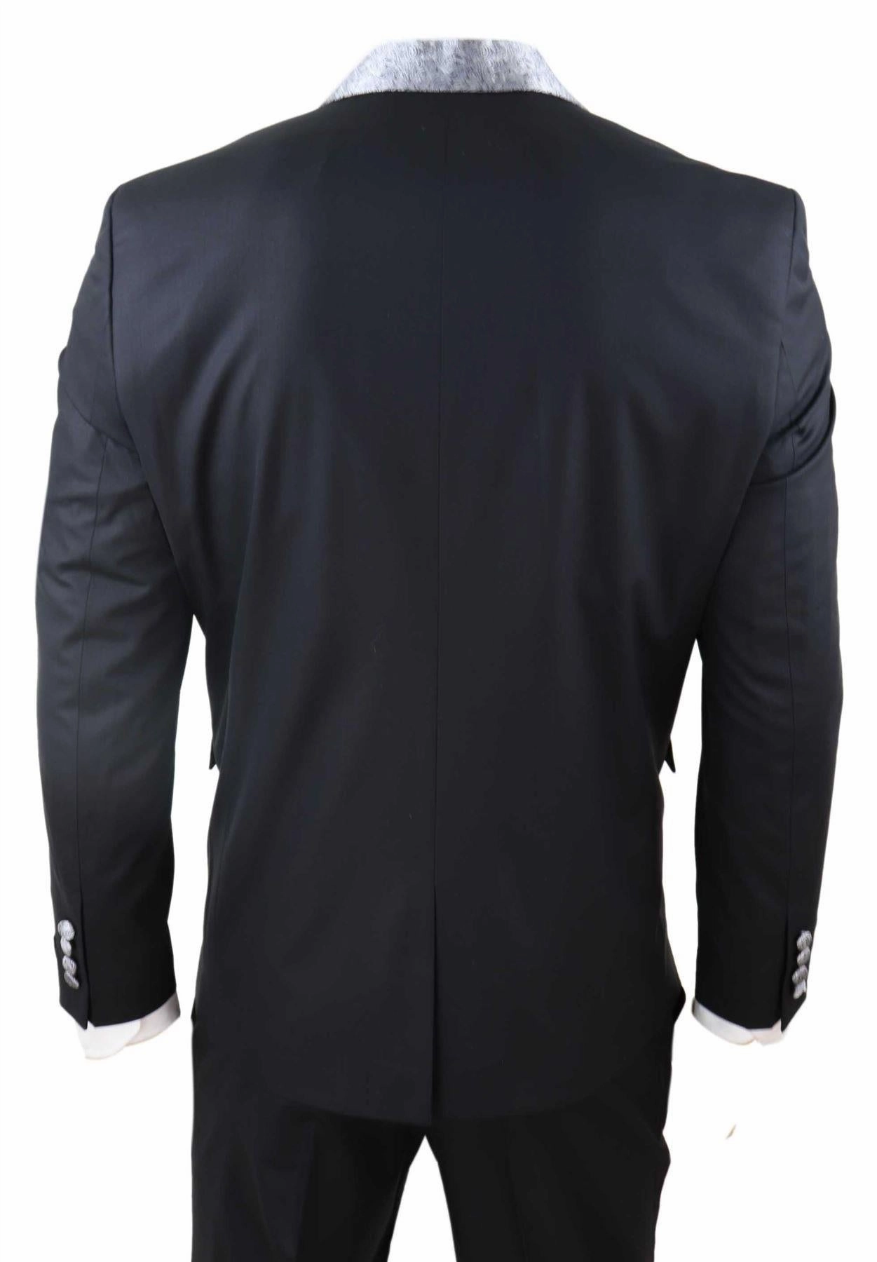 Men's 4 PieceBlack Tailored Wedding Suit