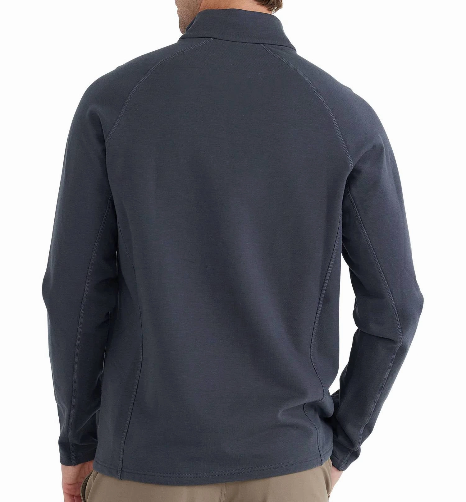Men's Bamboo Heritage Quarter Zip Jacket In Graphite