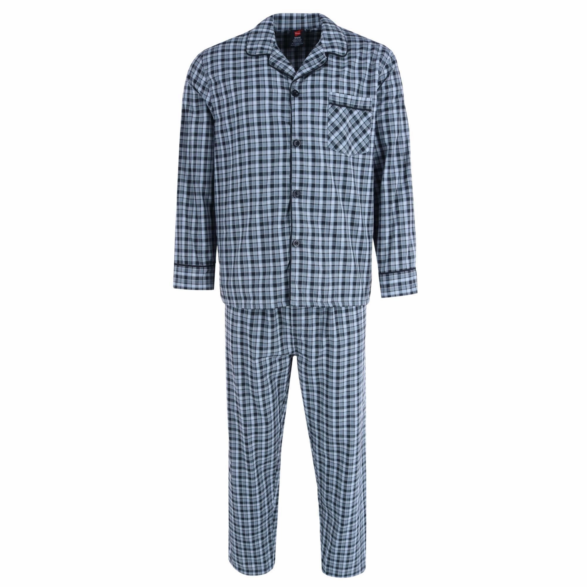 Men's Big & Tall Broadcloth Long Sleeve Pajama Set