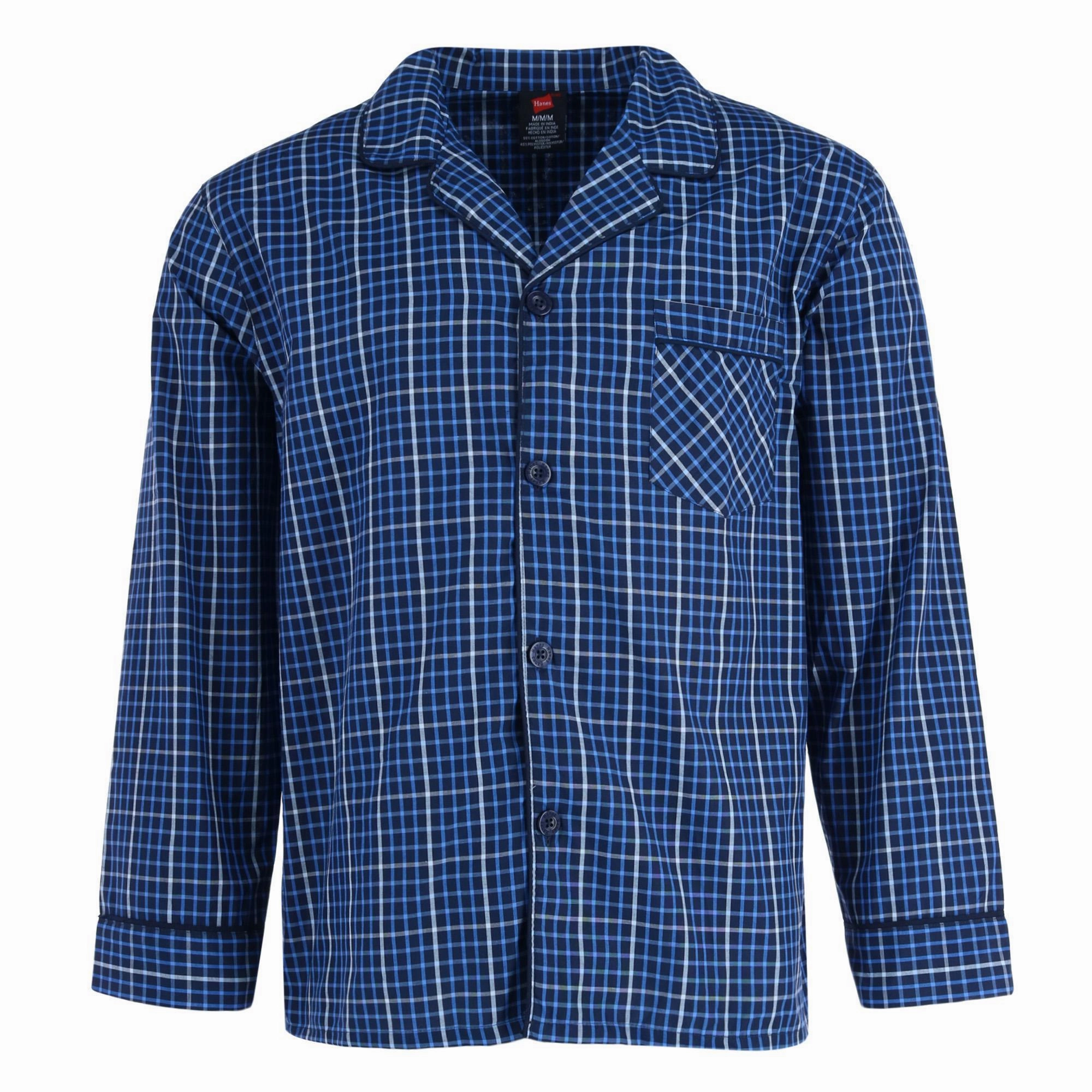 Men's Big & Tall Broadcloth Long Sleeve Pajama Set