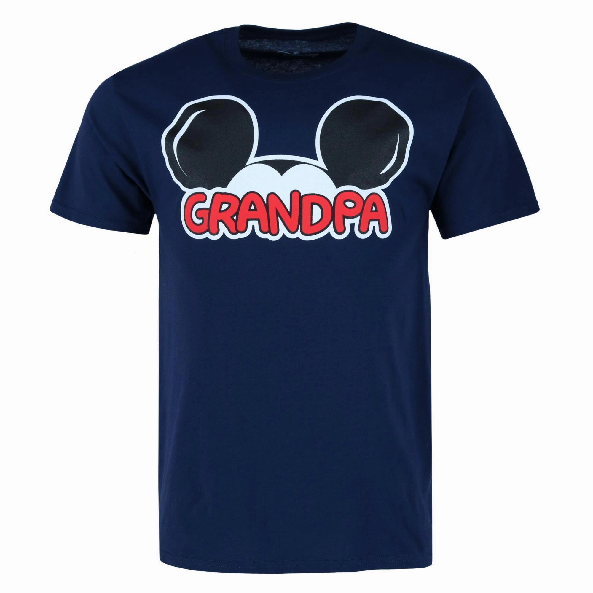Men's Big and Tall Mickey Mouse Grandpa Family T-Shirt