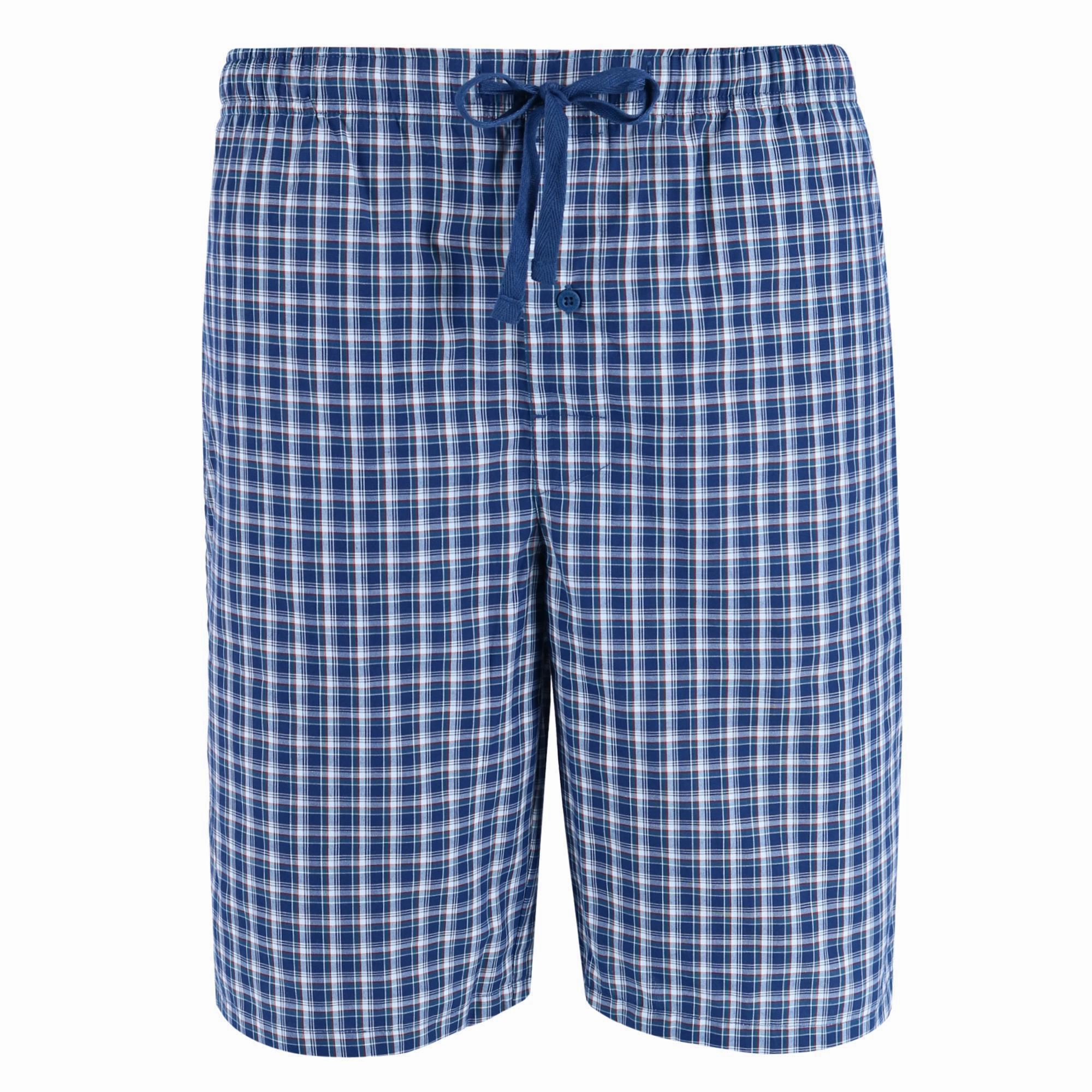 Men's Big and Tall Woven Cotton Pajama Sleep Shorts