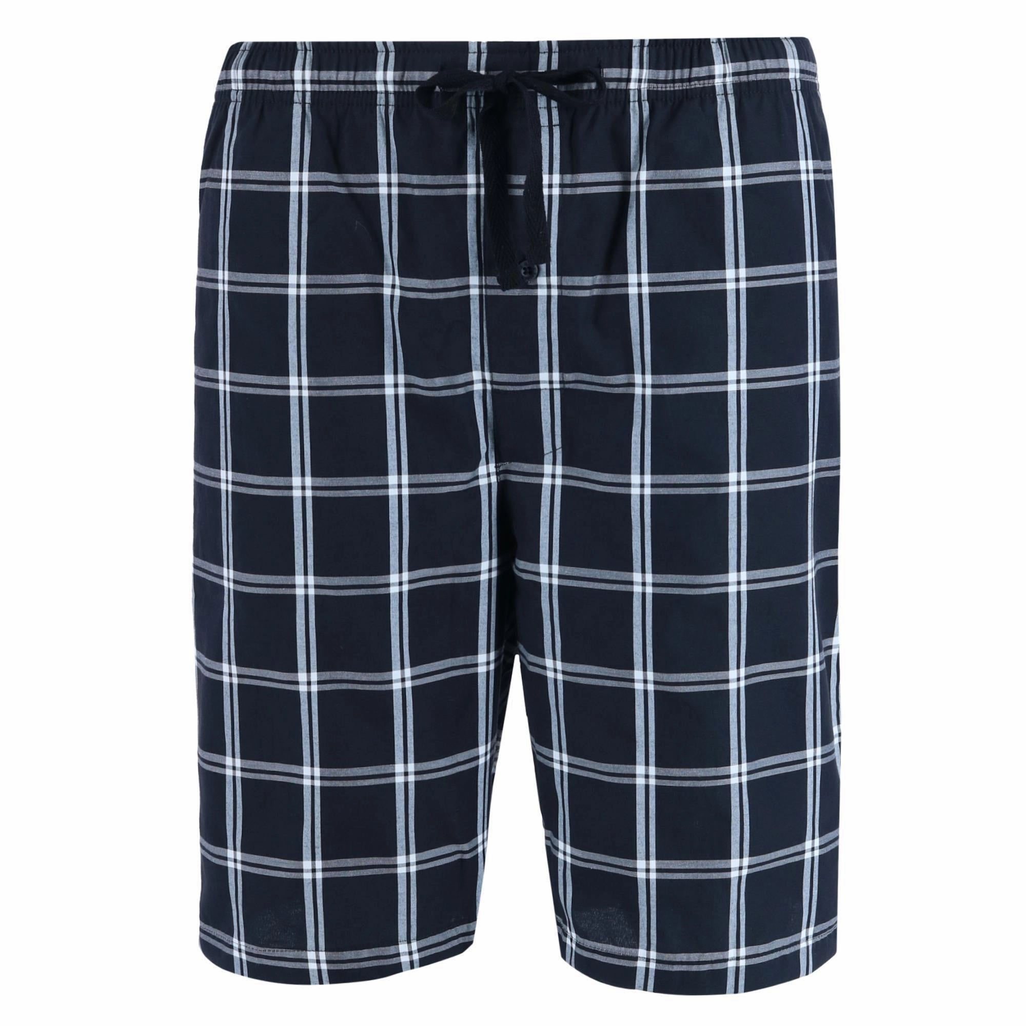 Men's Big and Tall Woven Cotton Pajama Sleep Shorts (Pack of 2)