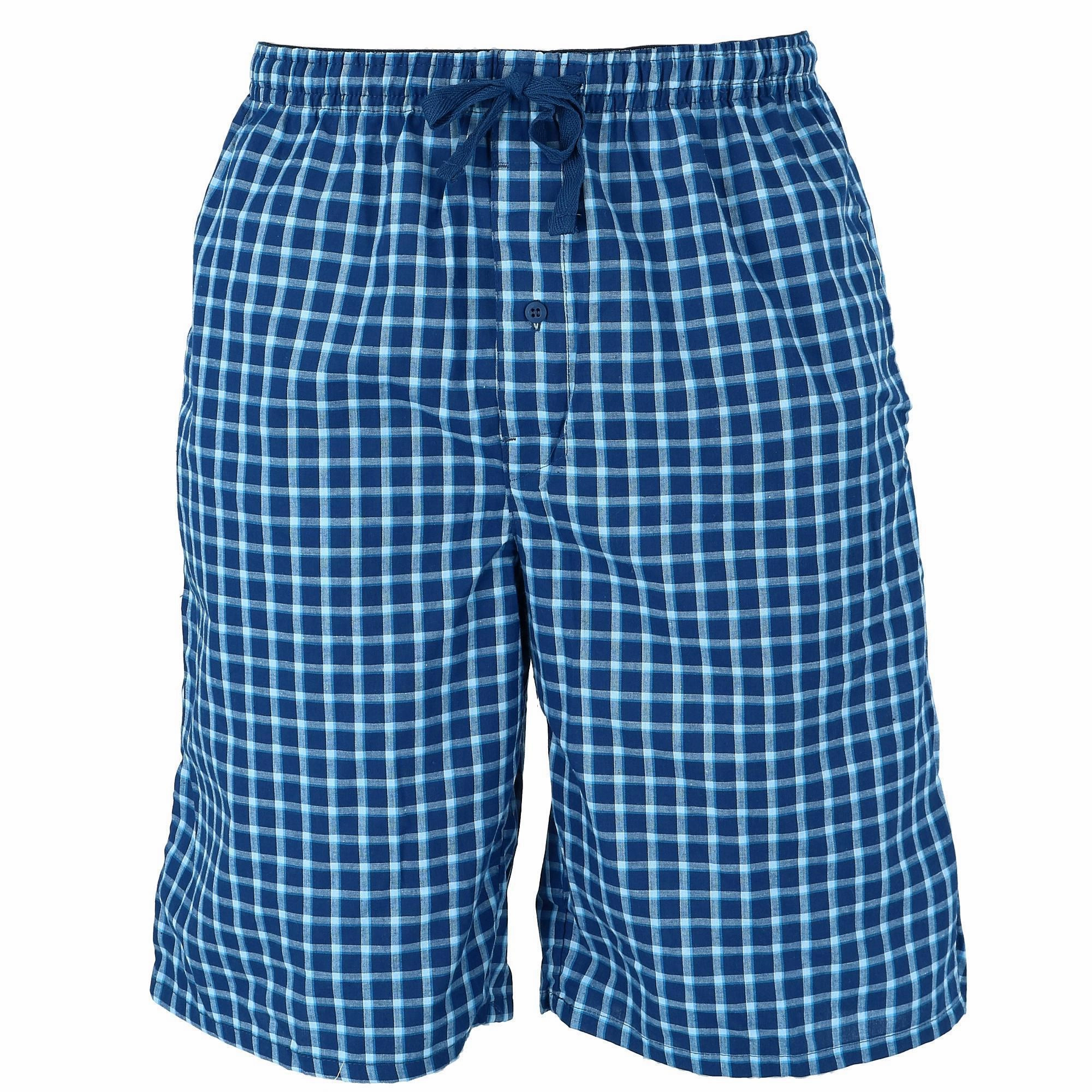 Men's Big and Tall Woven Cotton Pajama Sleep Shorts