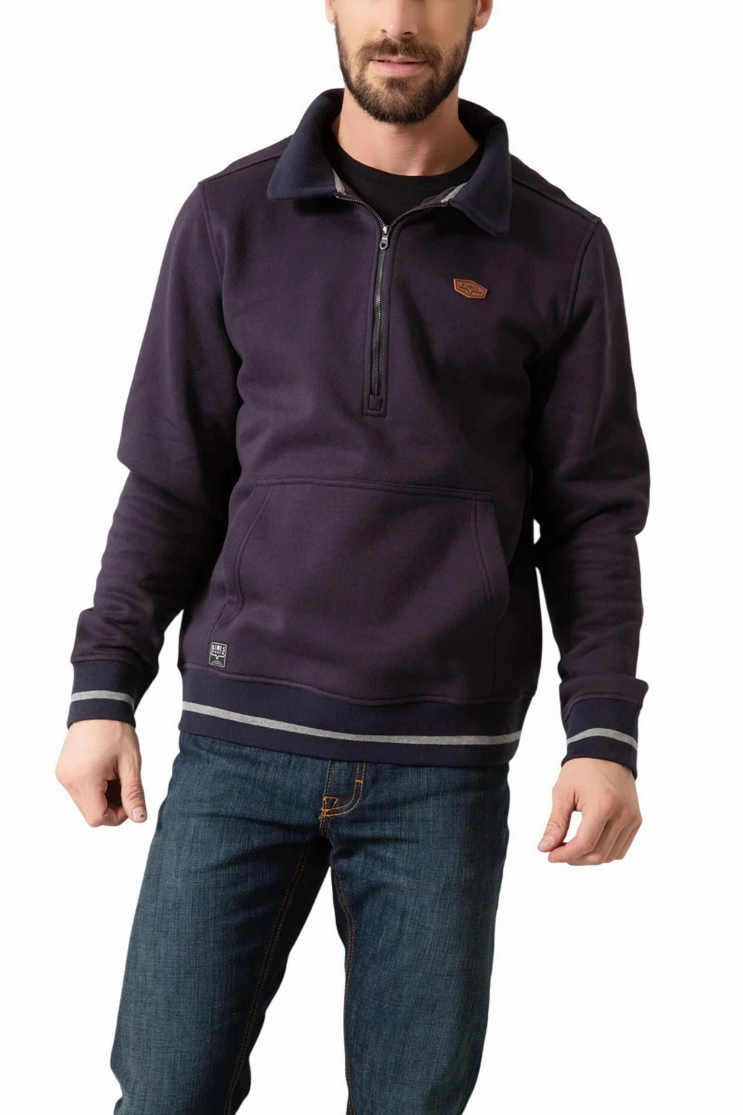Men's Boxer Quarter Sweatshirt In Navy