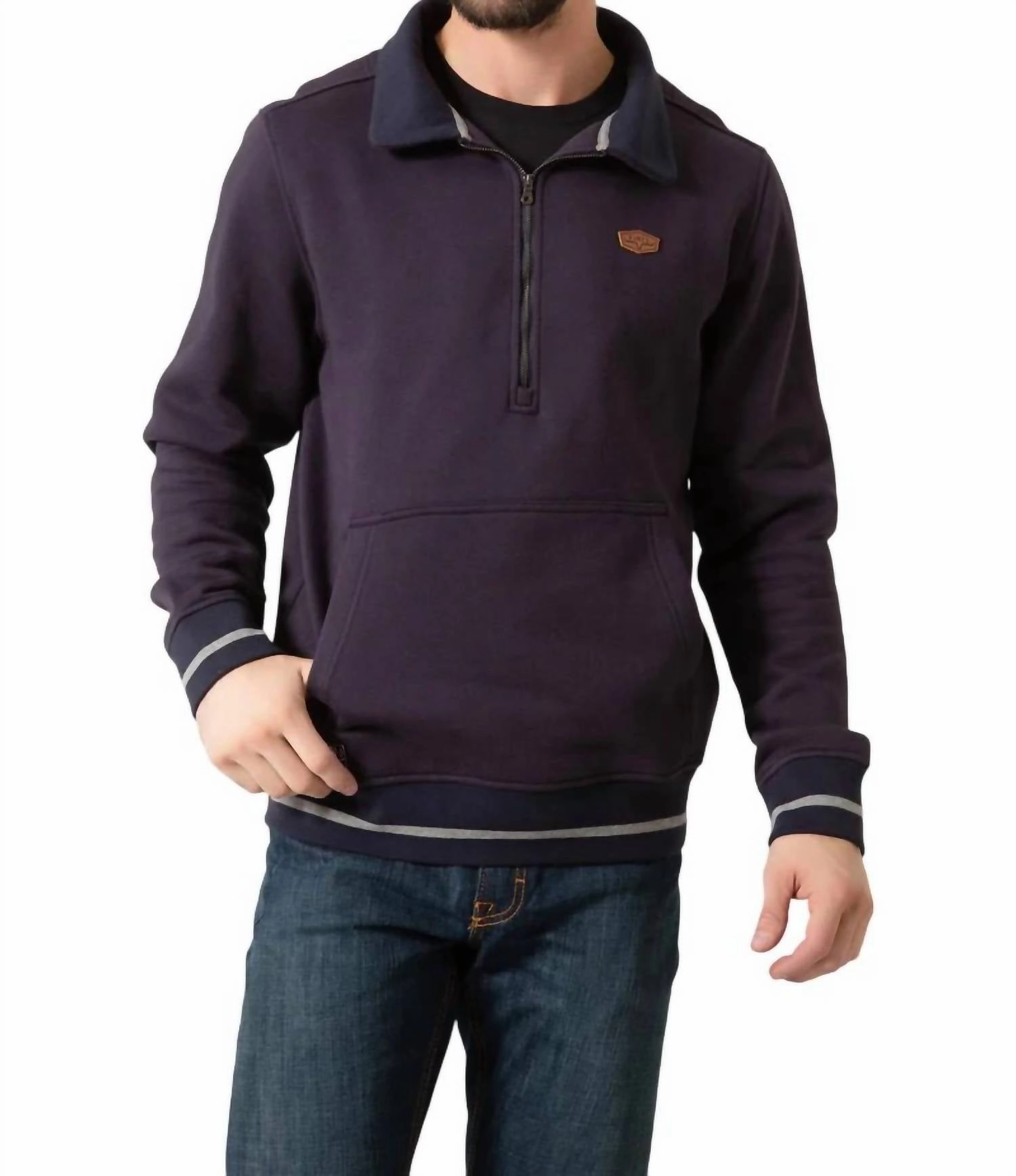 Men's Boxer Quarter Sweatshirt In Navy