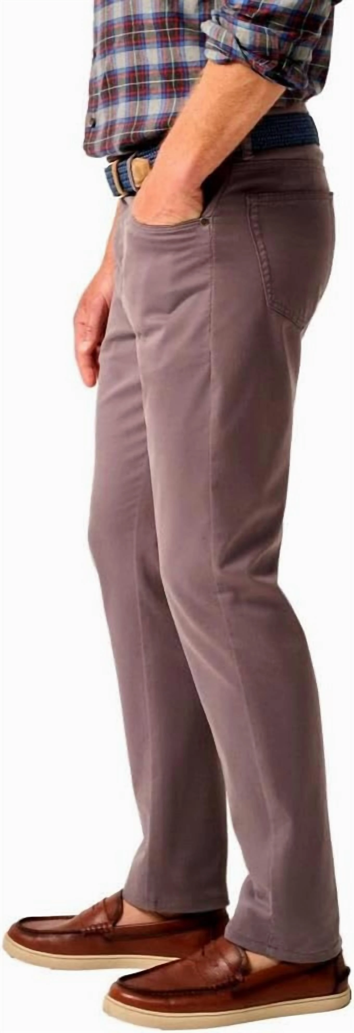 Men's Carmel Sateen 5-Pocket Pant In Pewter