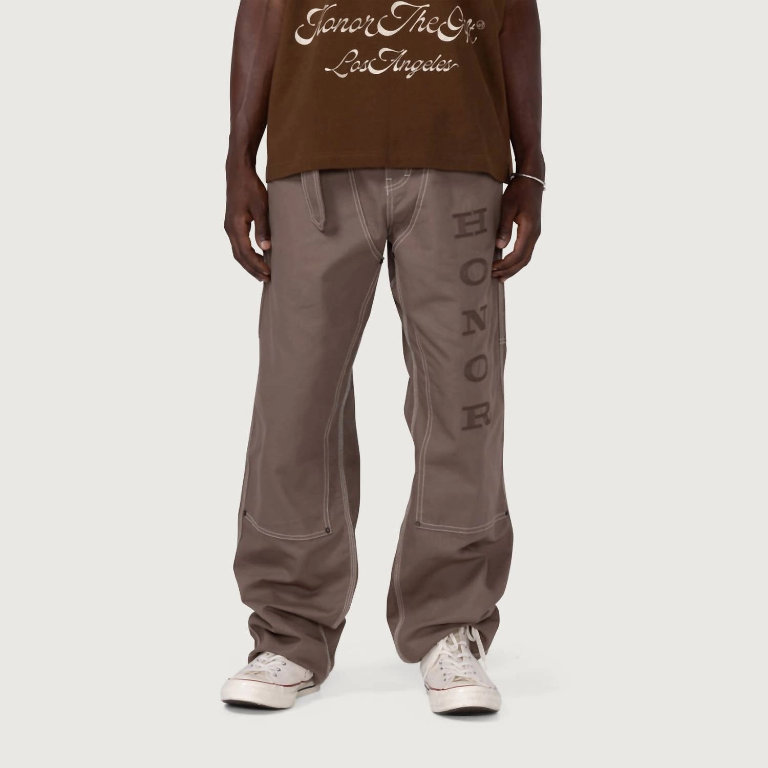 Men's Carpenter Belt Pant In Grey