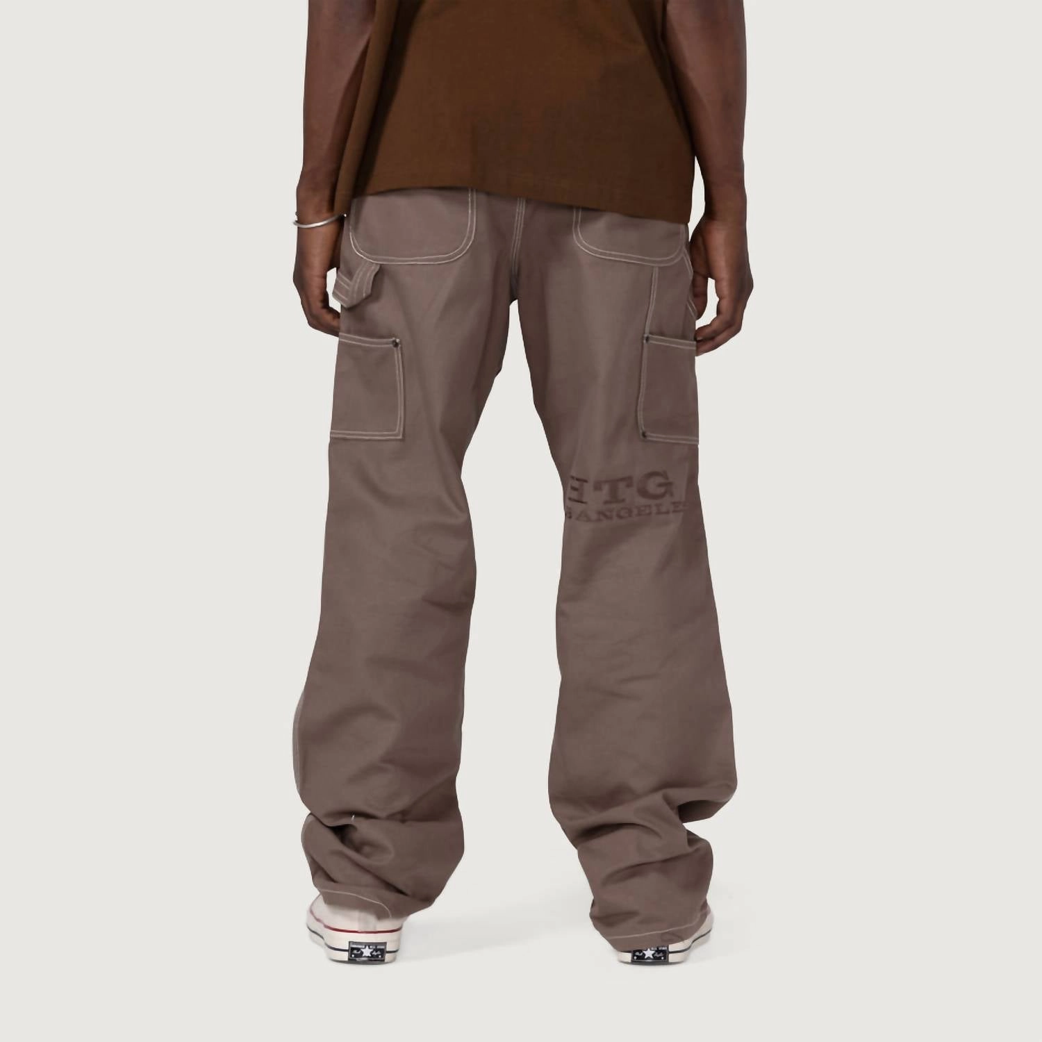 Men's Carpenter Belt Pant In Grey