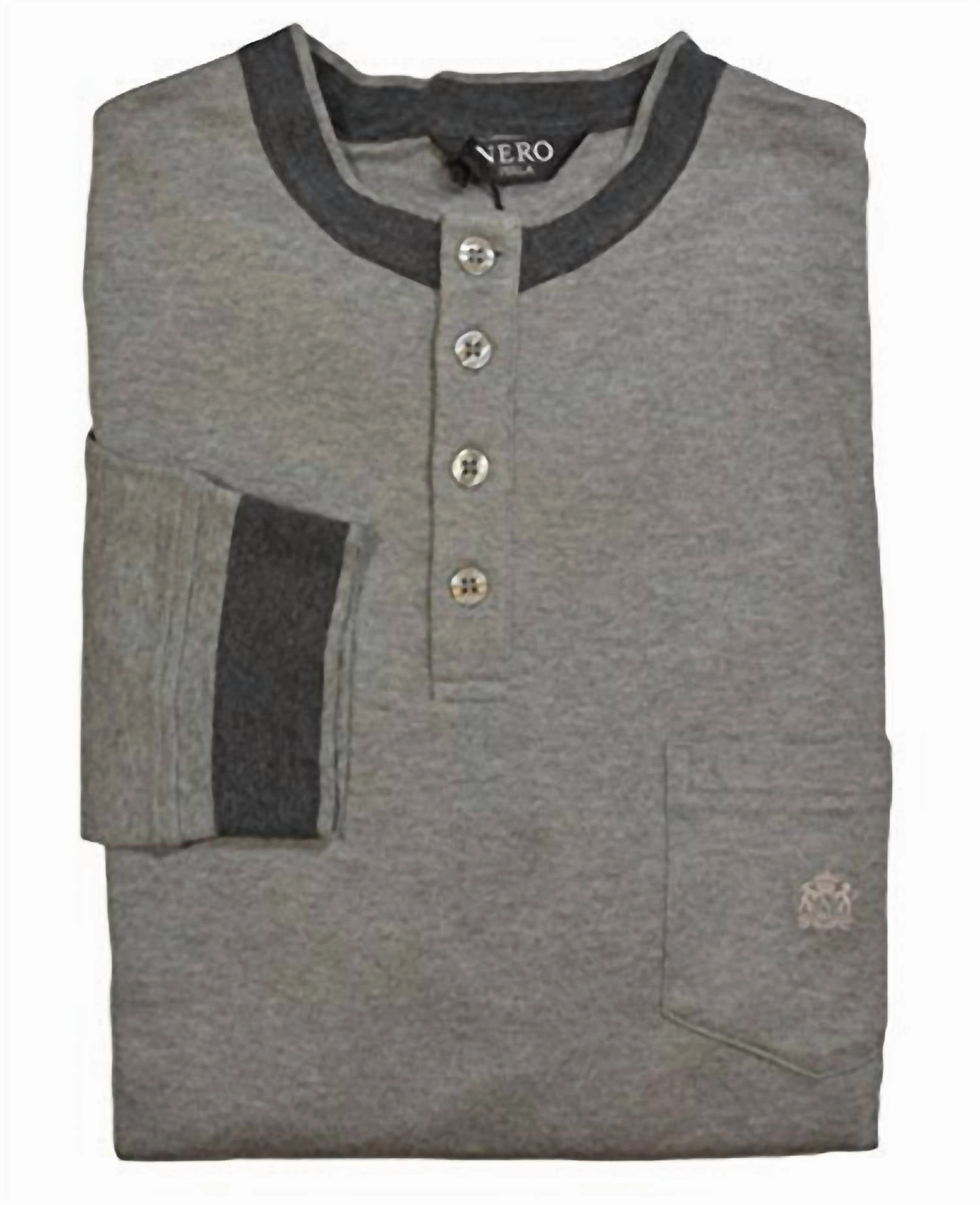 Men's Cotton Pajama Top In Gray