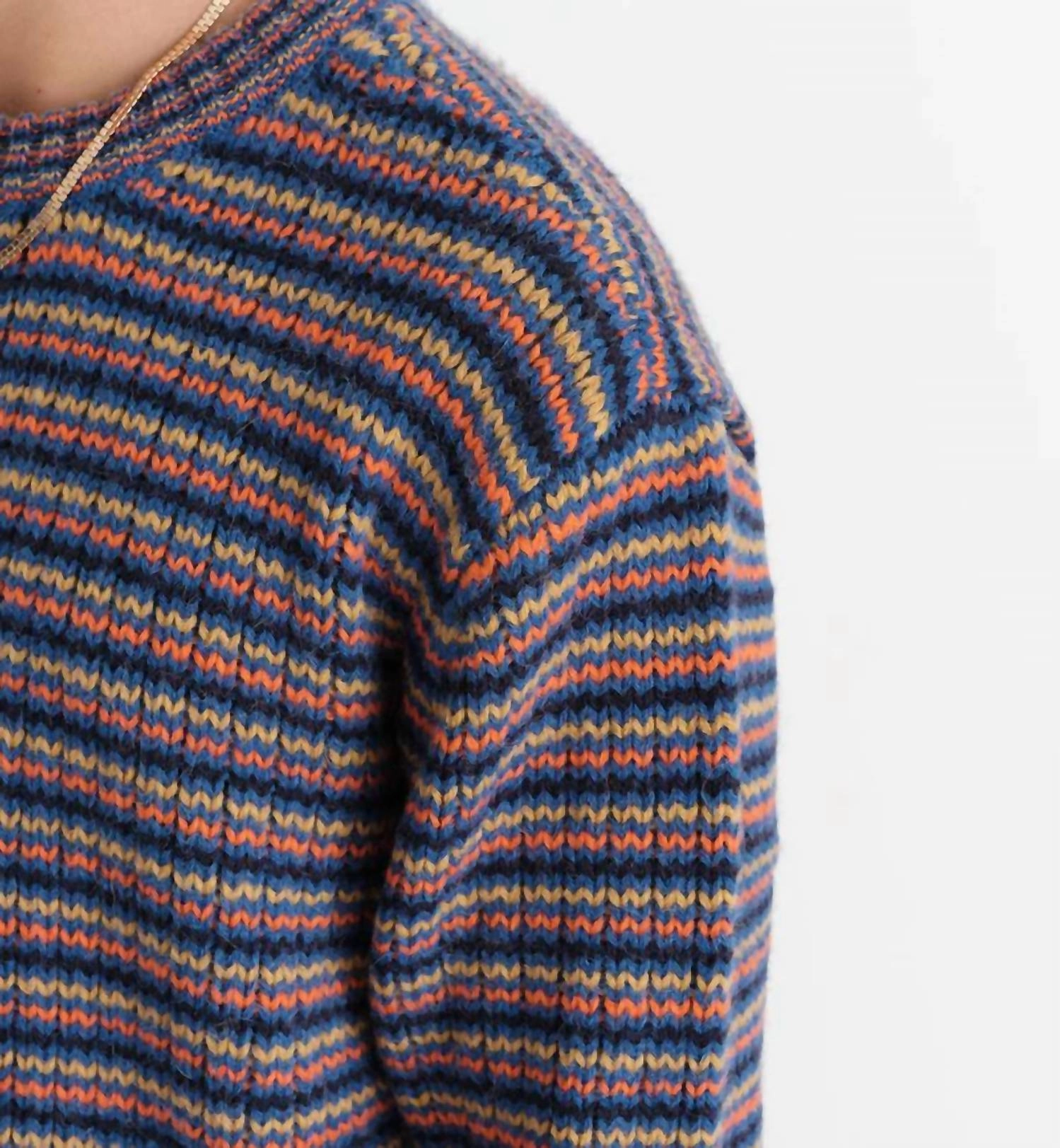 Men's Grove Crew Zig Zag Pullover In Bright Blue