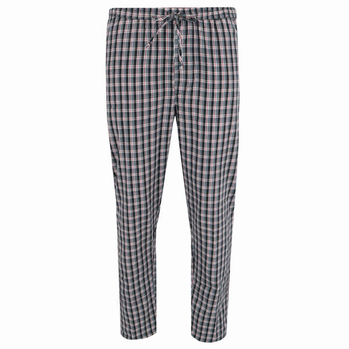 Men's Henley Short Sleeve and Plaid Pajama Pant Set