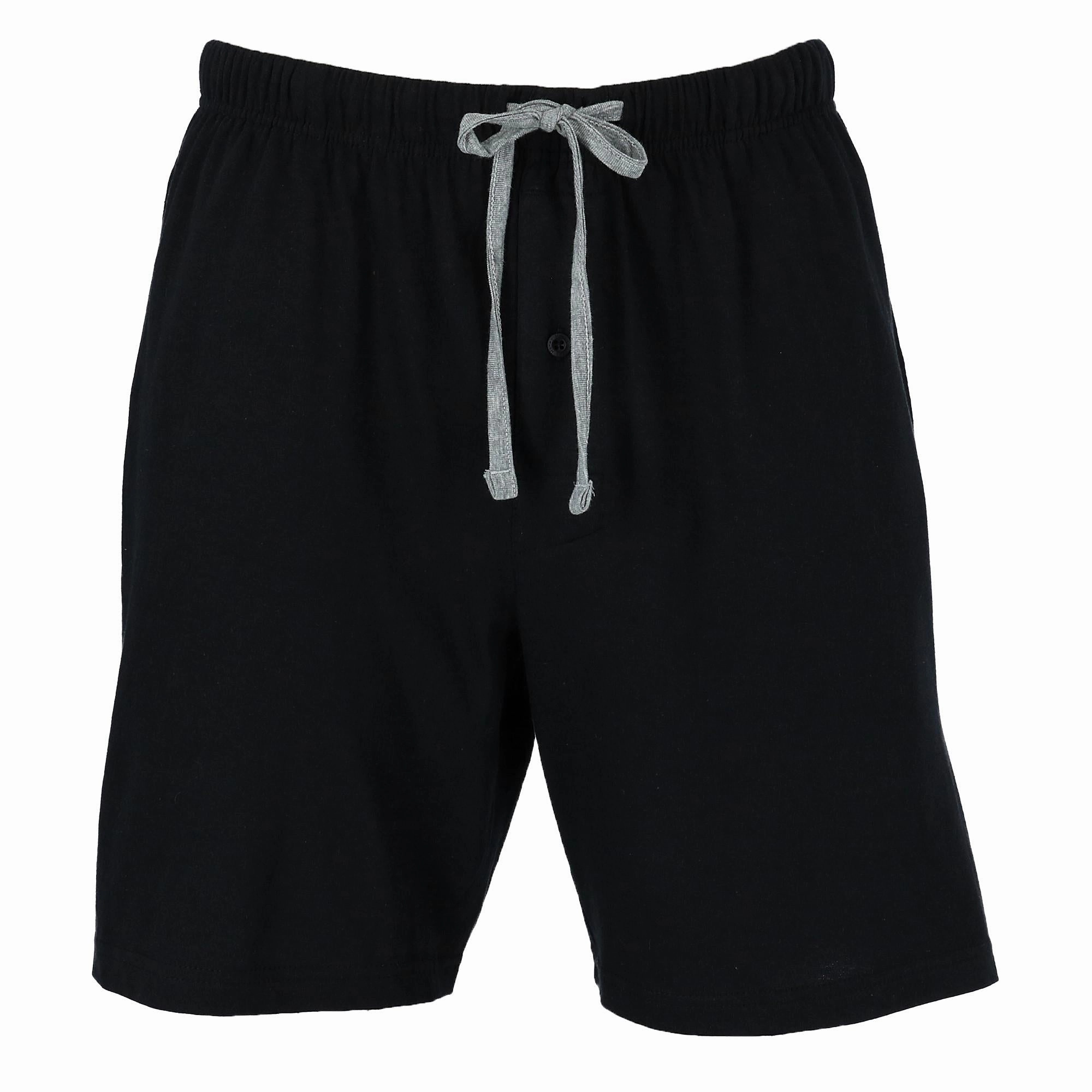 Men's Jersey Knit Cotton Button Fly Pajama Sleep Shorts