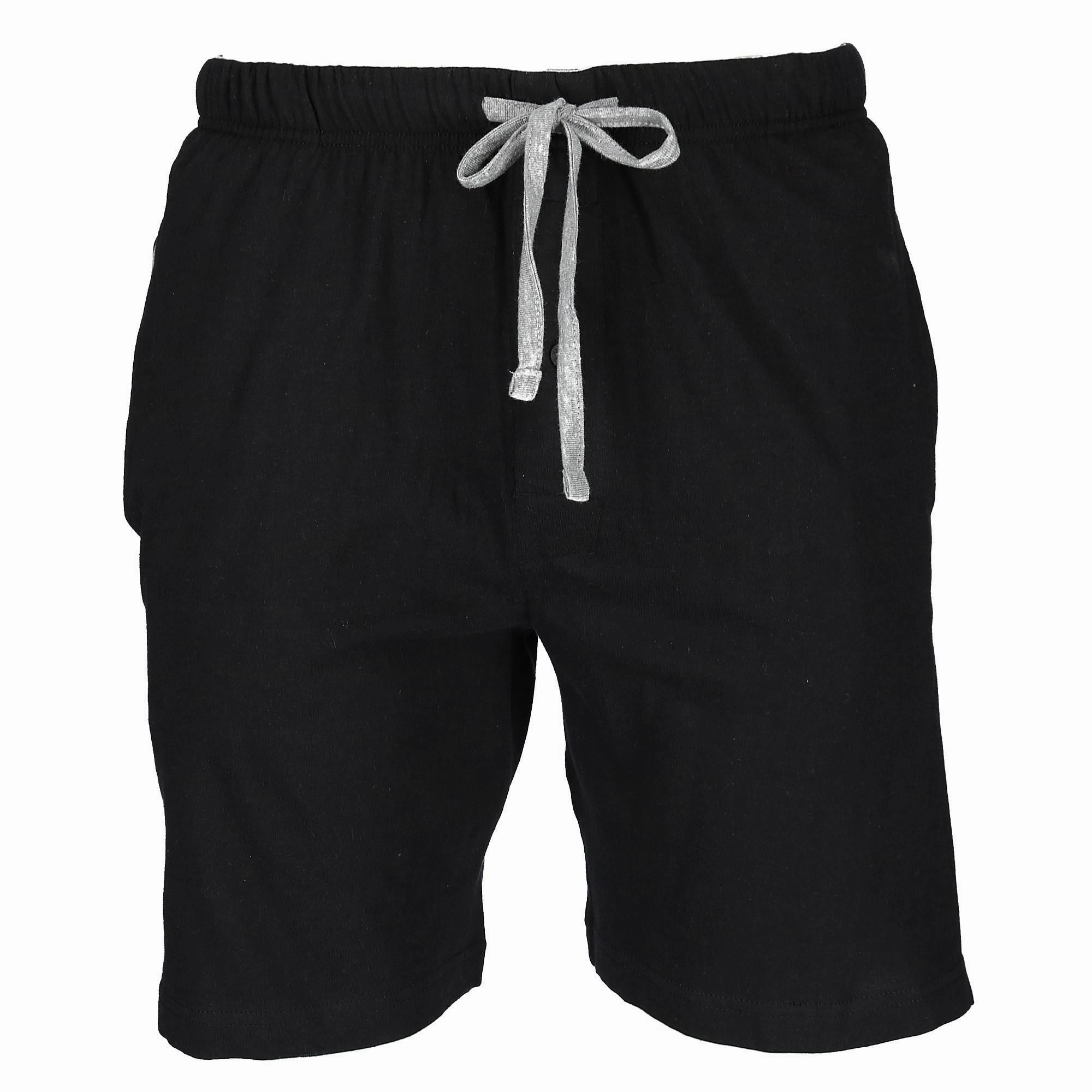 Men's Jersey Knit Cotton Button Fly Pajama Sleep Shorts