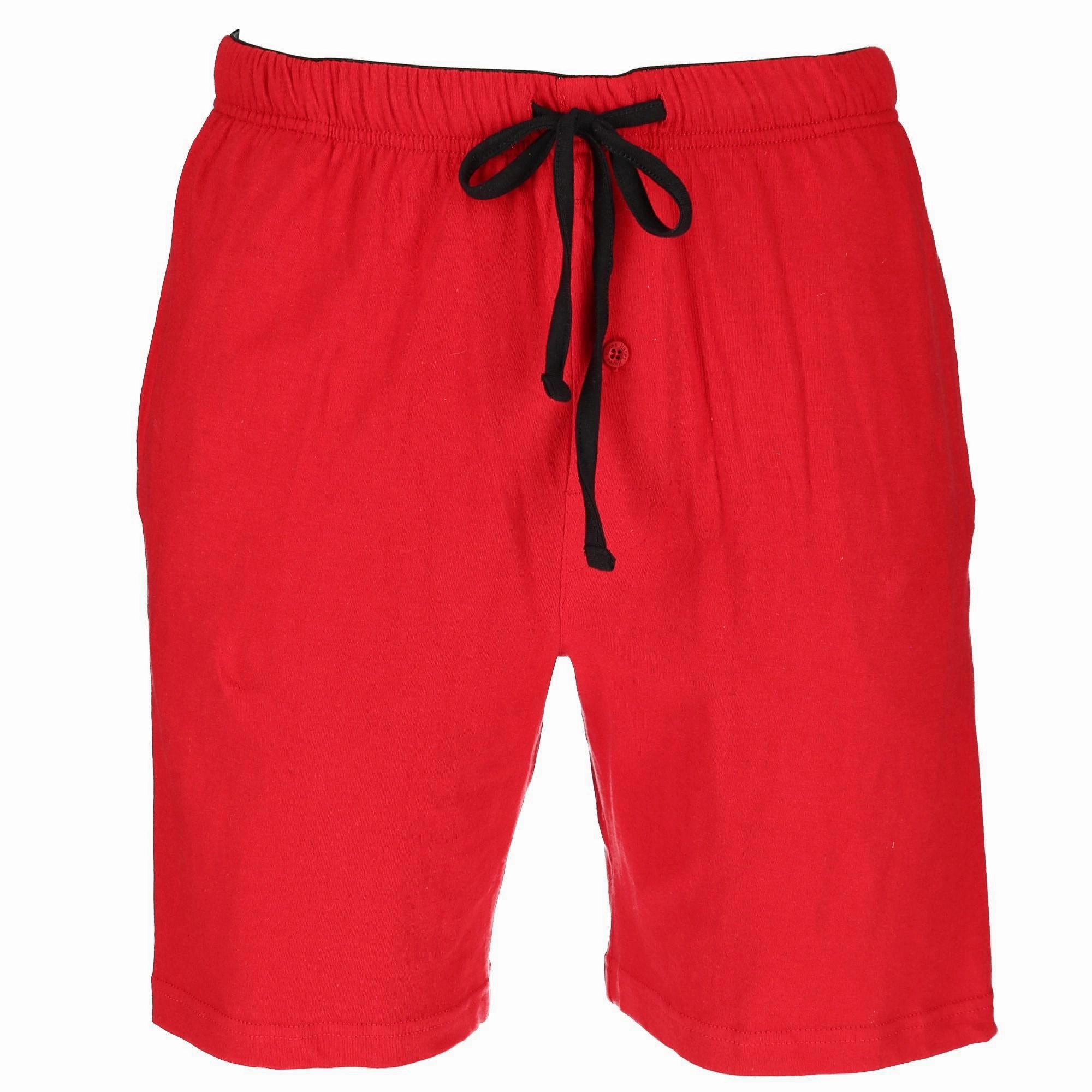 Men's Jersey Knit Cotton Button Fly Pajama Sleep Shorts