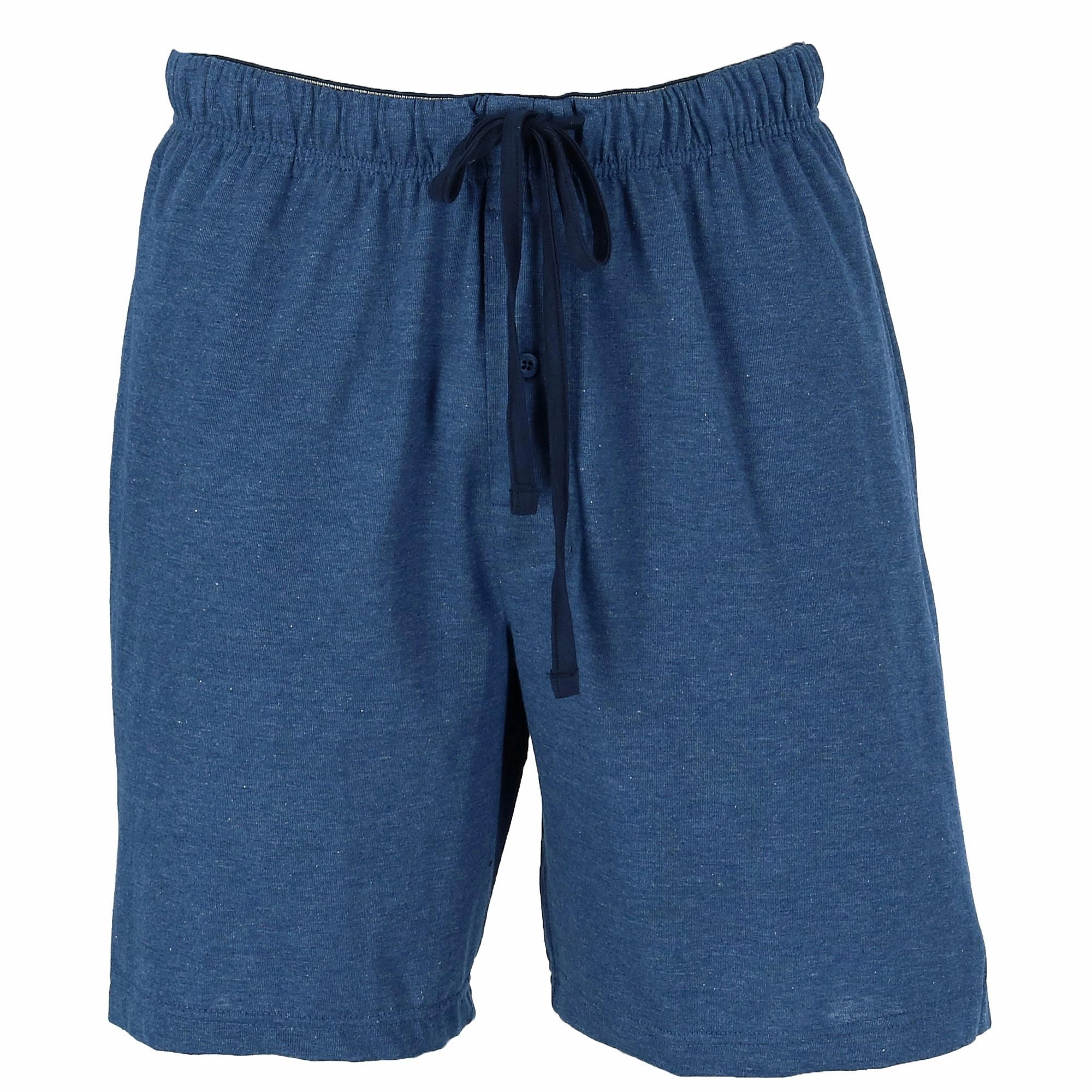 Men's Jersey Knit Cotton Button Fly Pajama Sleep Shorts