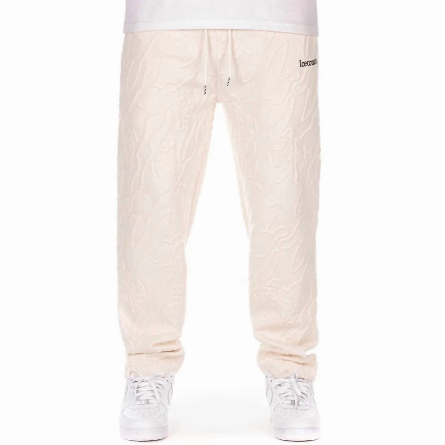 Men's Laced Sweatpants In Antique White