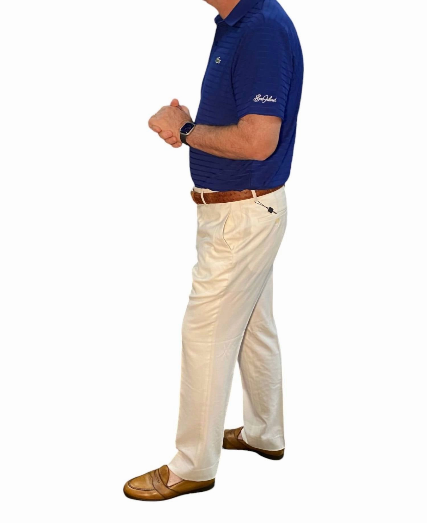 Men's Linen Blend Pants In Off White