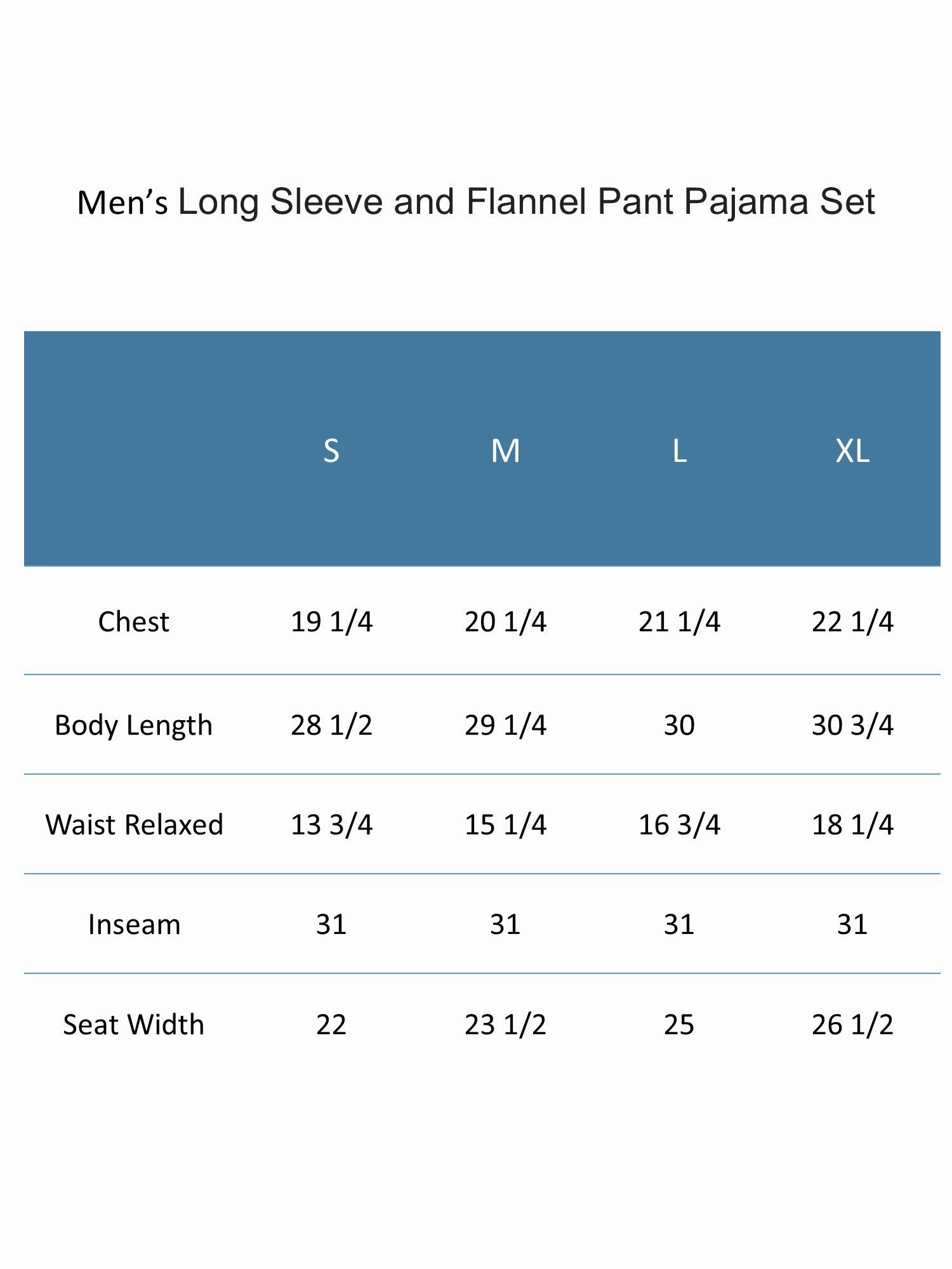 Men's Long Sleeve and Flannel Pant Pajama Set