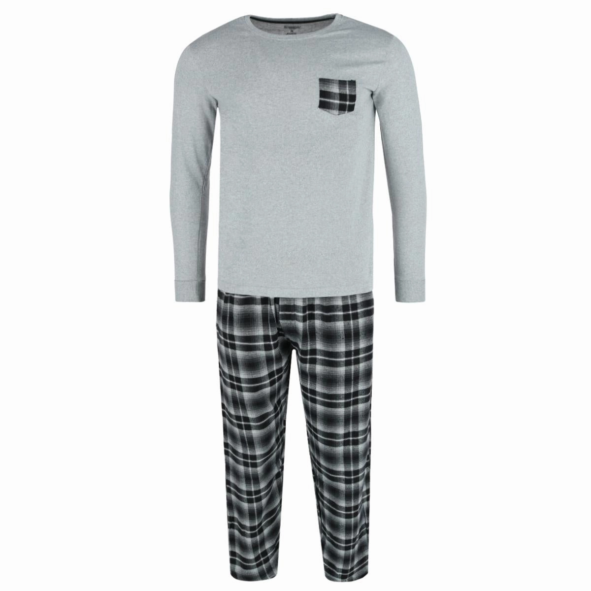Men's Long Sleeve and Flannel Pant Pajama Set