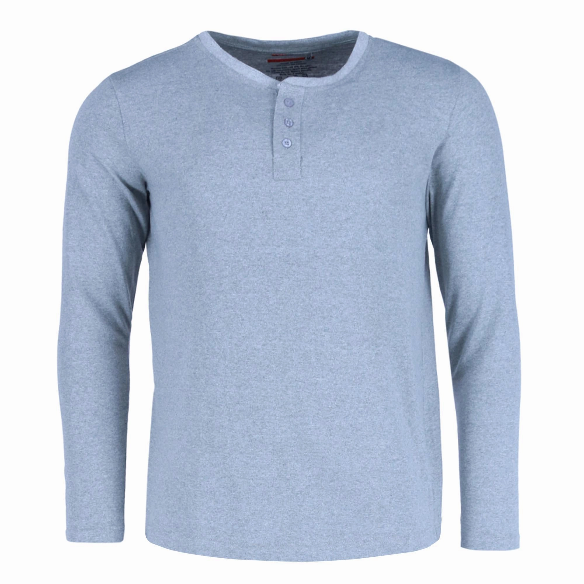 Men's Long Sleeve Henley With Flannel Pant Lounge Set
