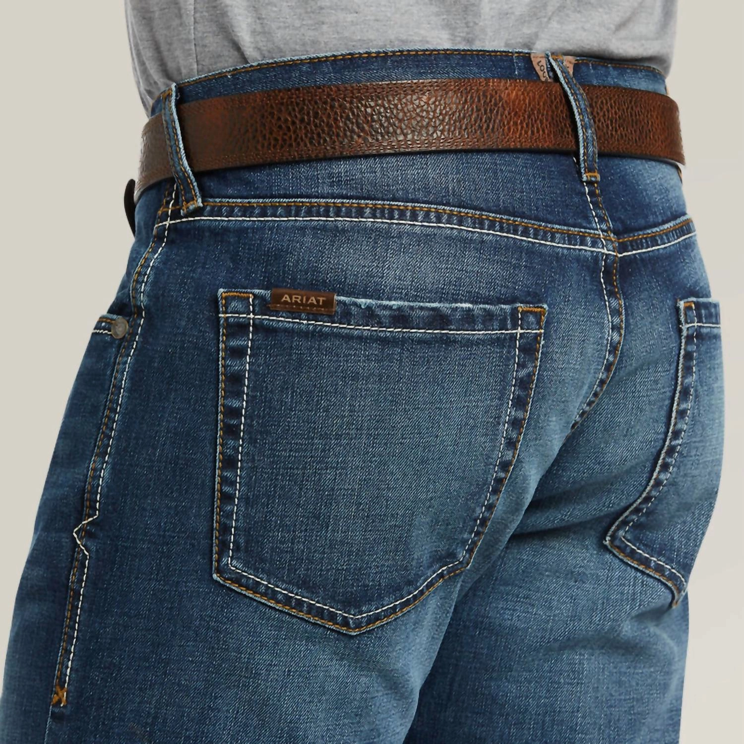 Men's M5 Straight Stretch Madera Stackable Straight Leg Jean - Length 44" In Heath