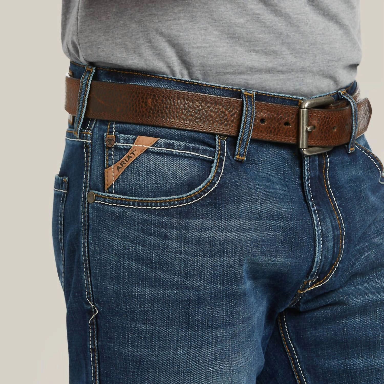 Men's M5 Straight Stretch Madera Stackable Straight Leg Jean - Length 44" In Heath