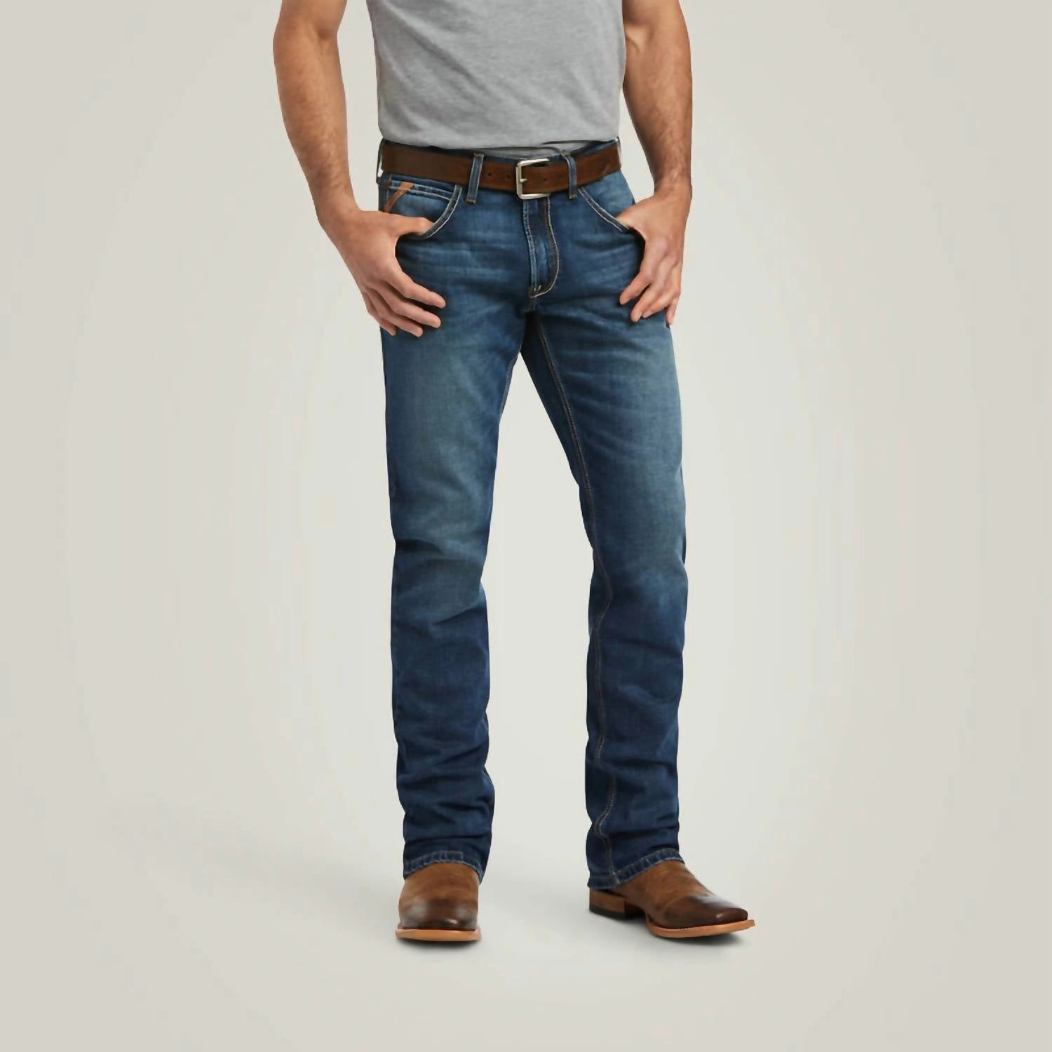 Men's M5 Straight Stretch Madera Stackable Straight Leg Jean - Length 44" In Heath