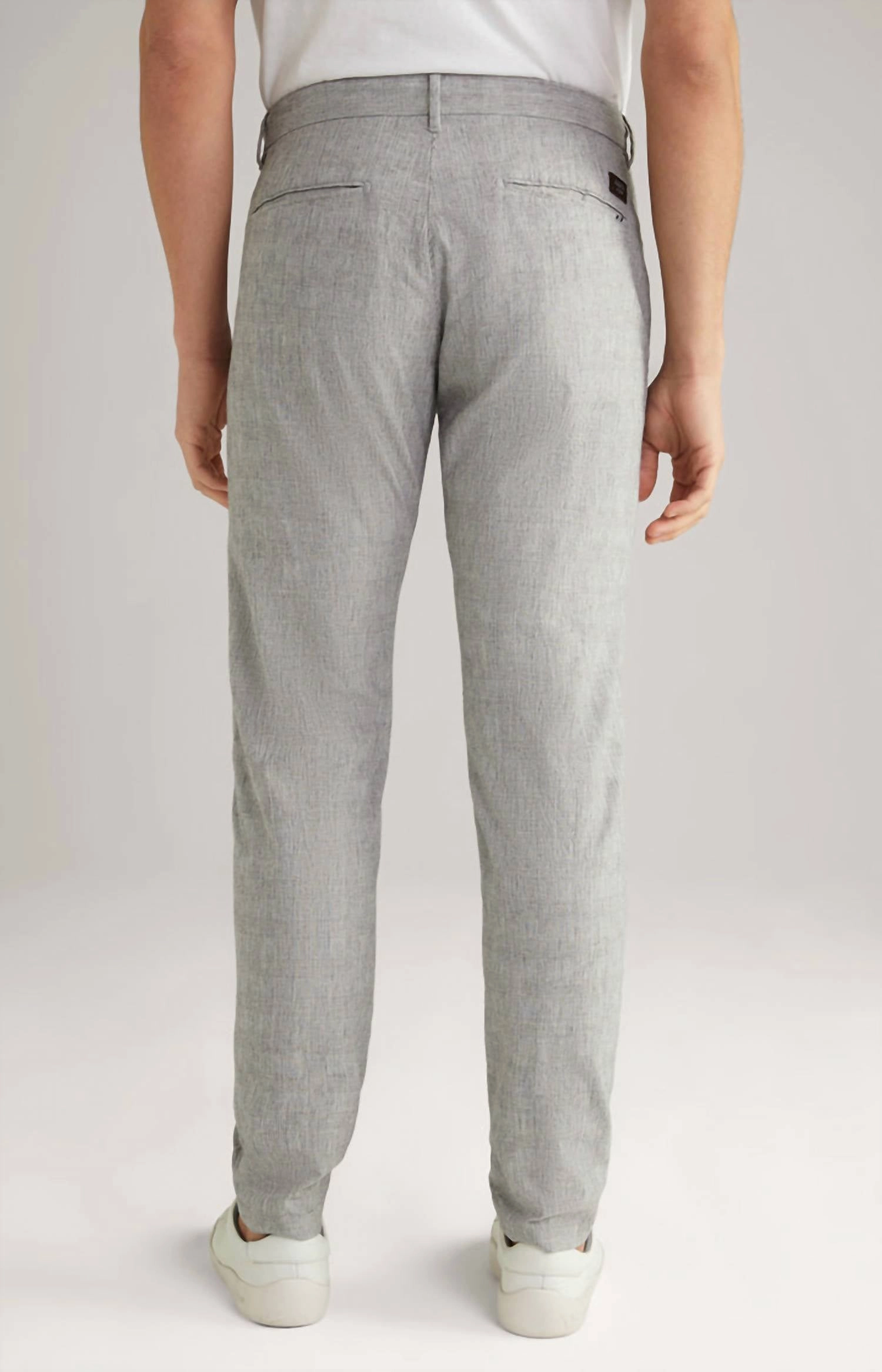 Men's Maxton Cotton Glen Plaid Drawstring Trouser In Light Grey