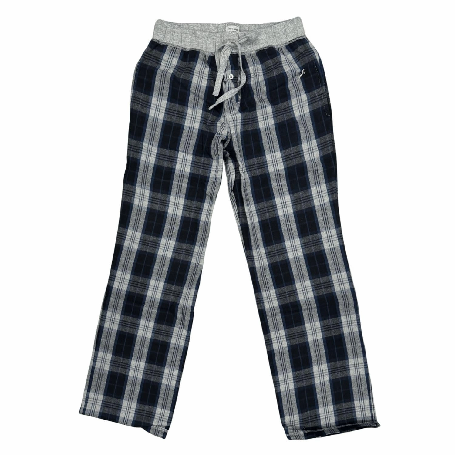Men's Mountain Checks Flannel Pants In Blue Multi