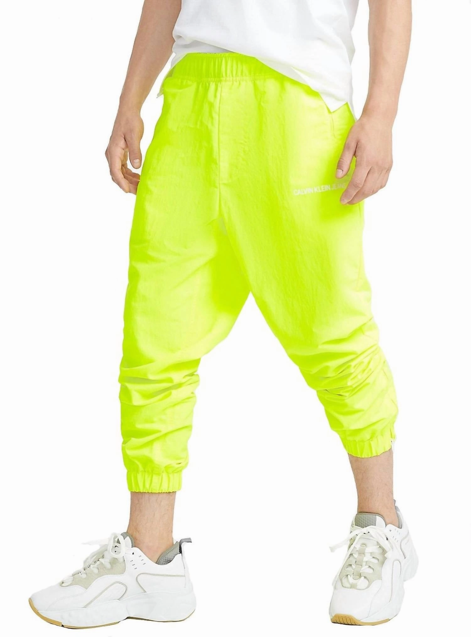 Men's Neon Track Pant In Safety Yellow
